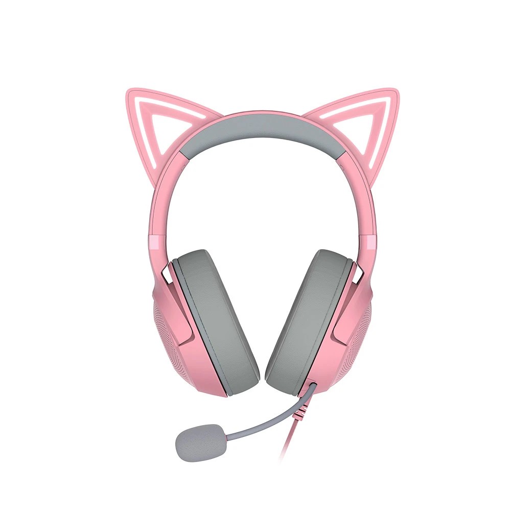 2 Razer Kraken V2 Kitty Ears Gaming Headset - Pink
 - Pink, 2 of 3