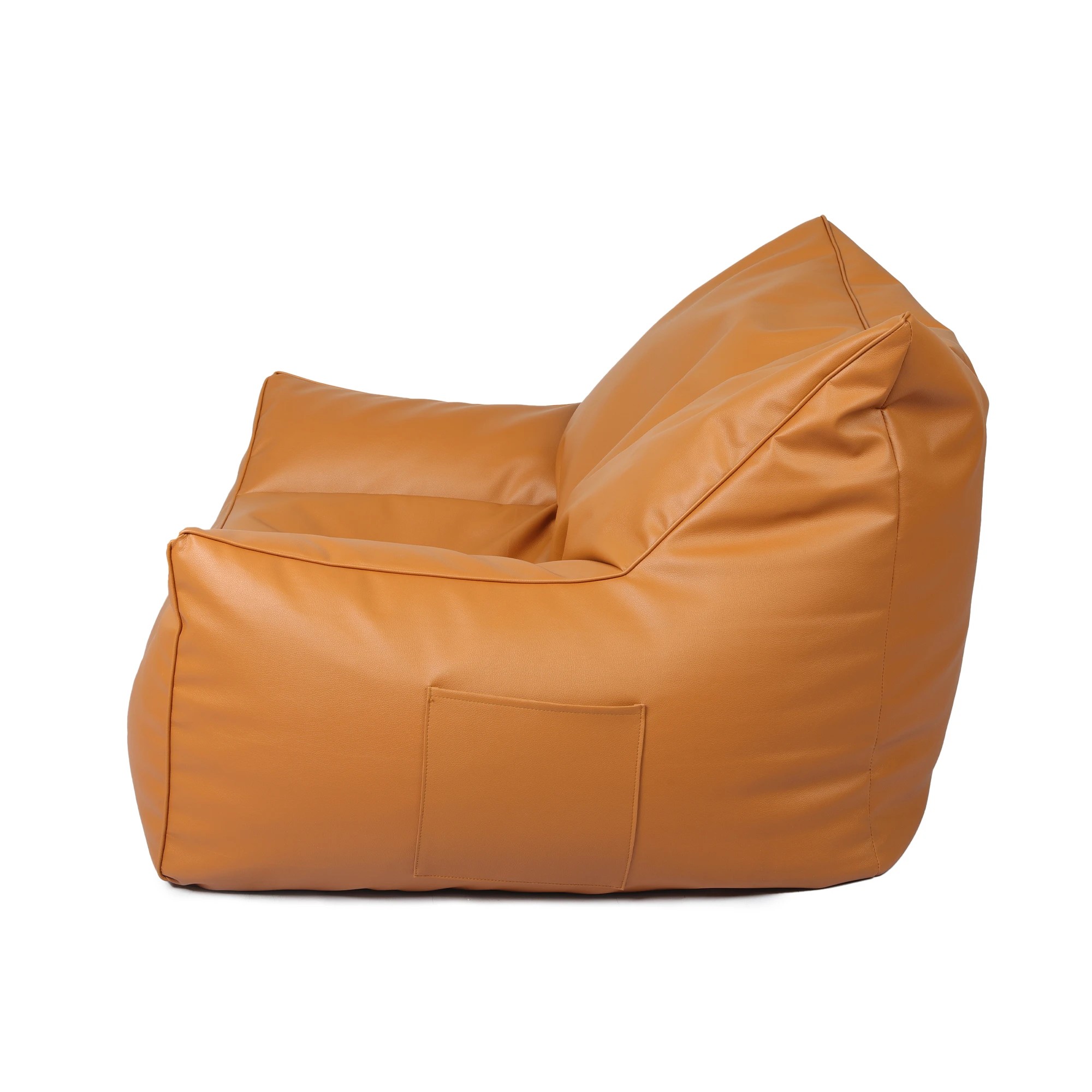 4 Marlow Bean Bag  PU Cover Only - Brown, 4 of 6