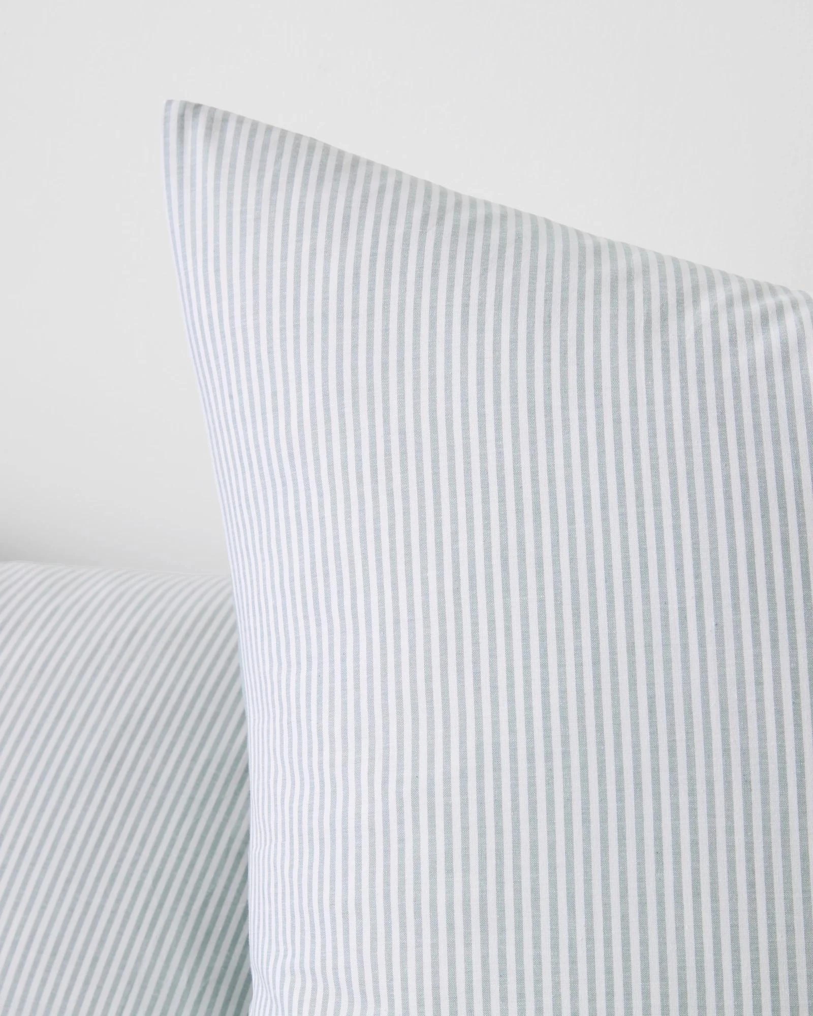 2 Target Hampton Stripe European Pillowcase - Queen Bed - Green, 2 of 2