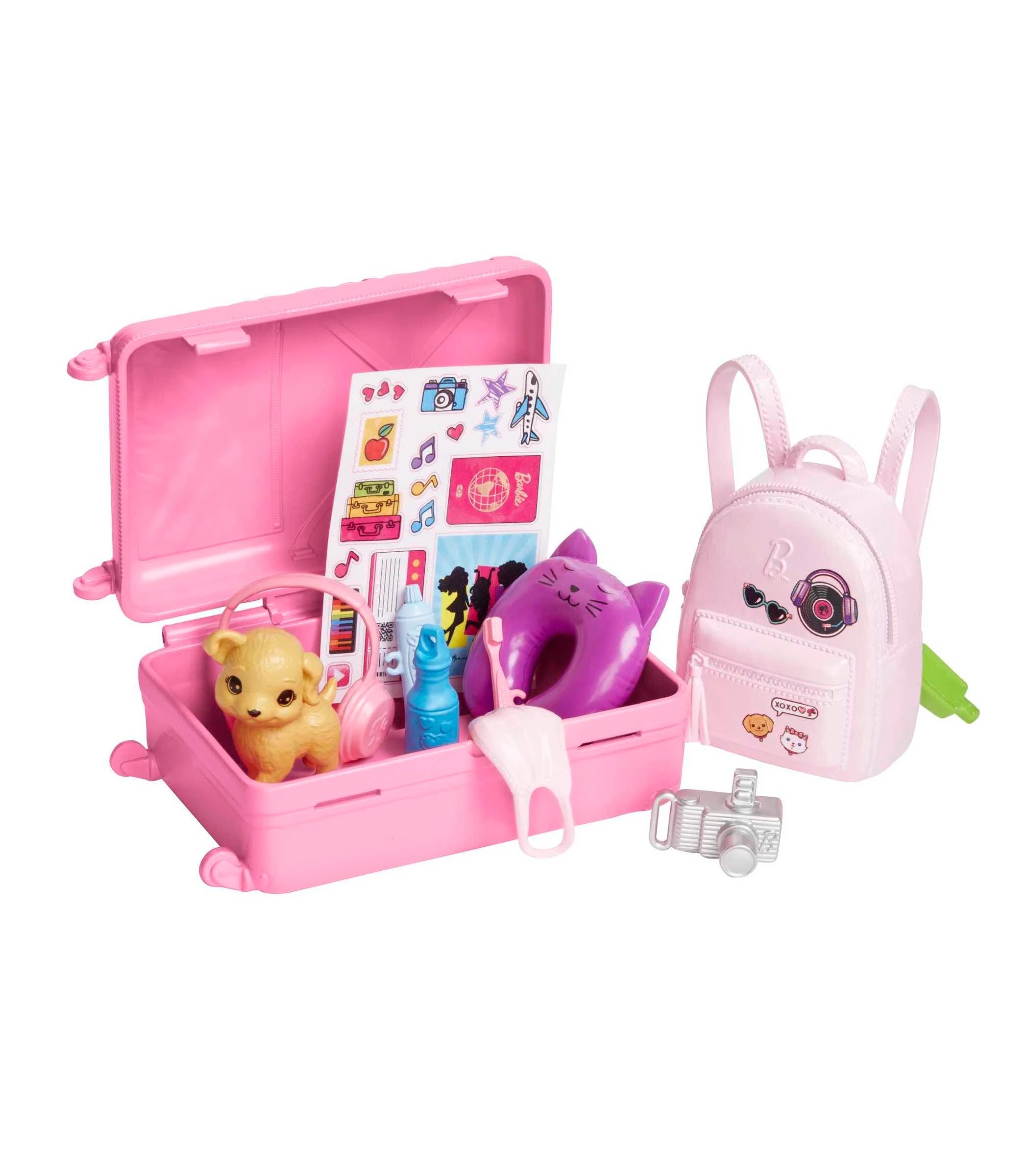5 Barbie Doll and Accessories - Malibu Travel Set with Puppy - Pink, 5 of 5