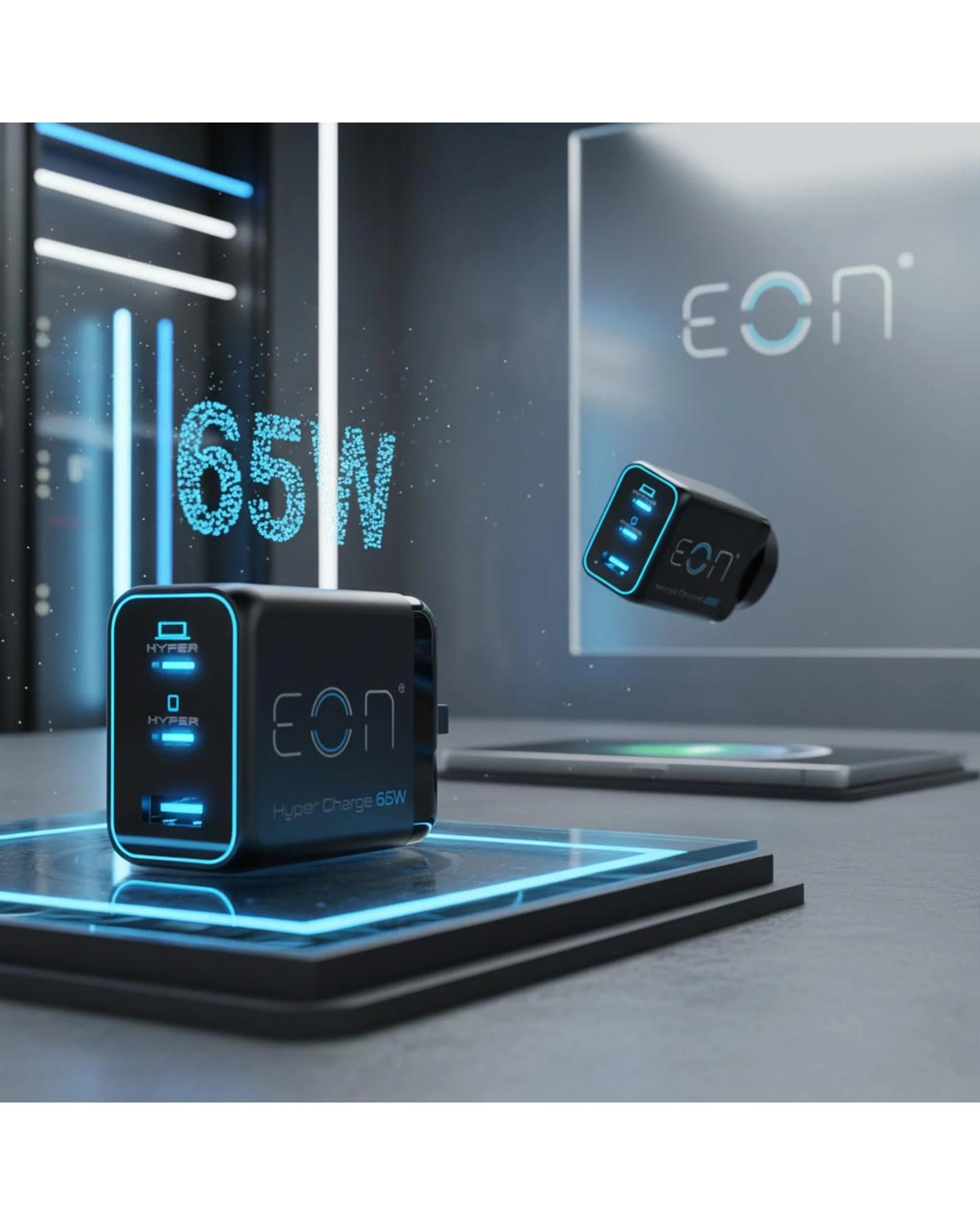 2 EON Hypercharge 65W GaN Fast Charger - 3 Port, 2 of 6