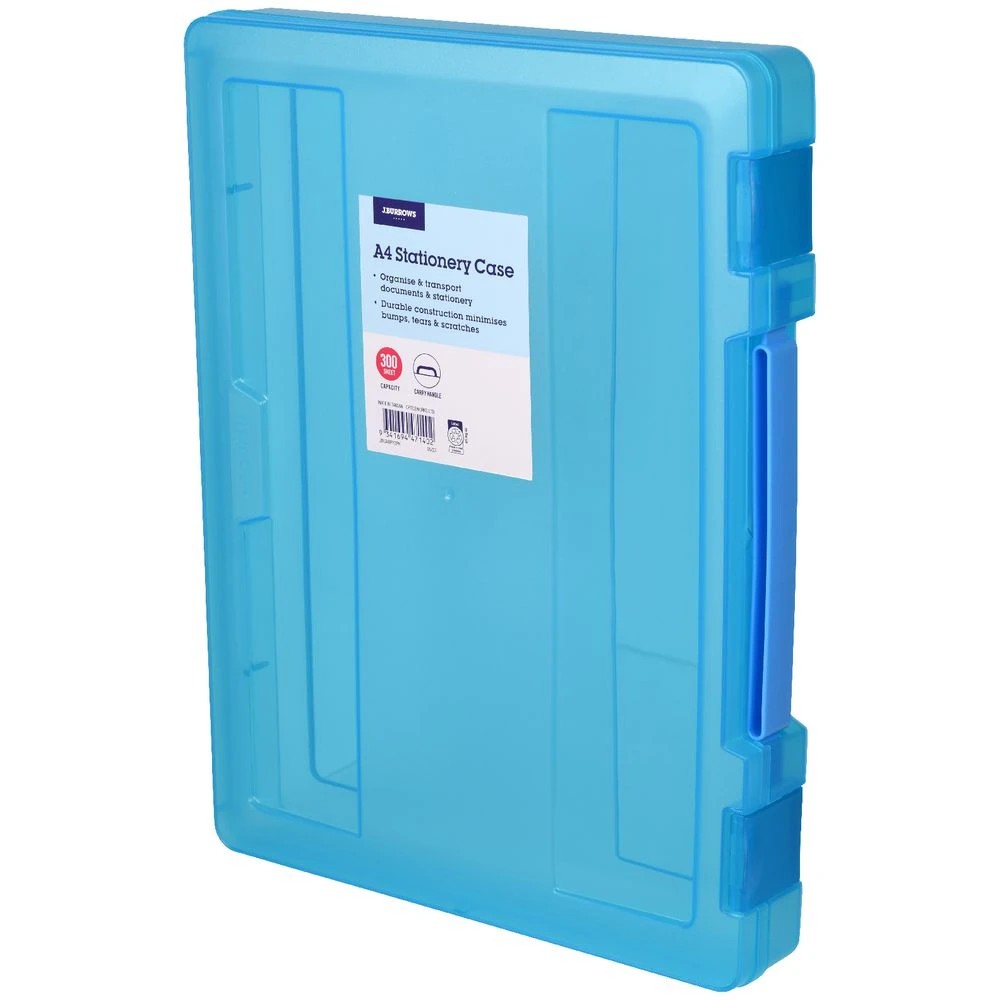 2 J.Burrows Stationery Case with Handle Blue, 2 of 4