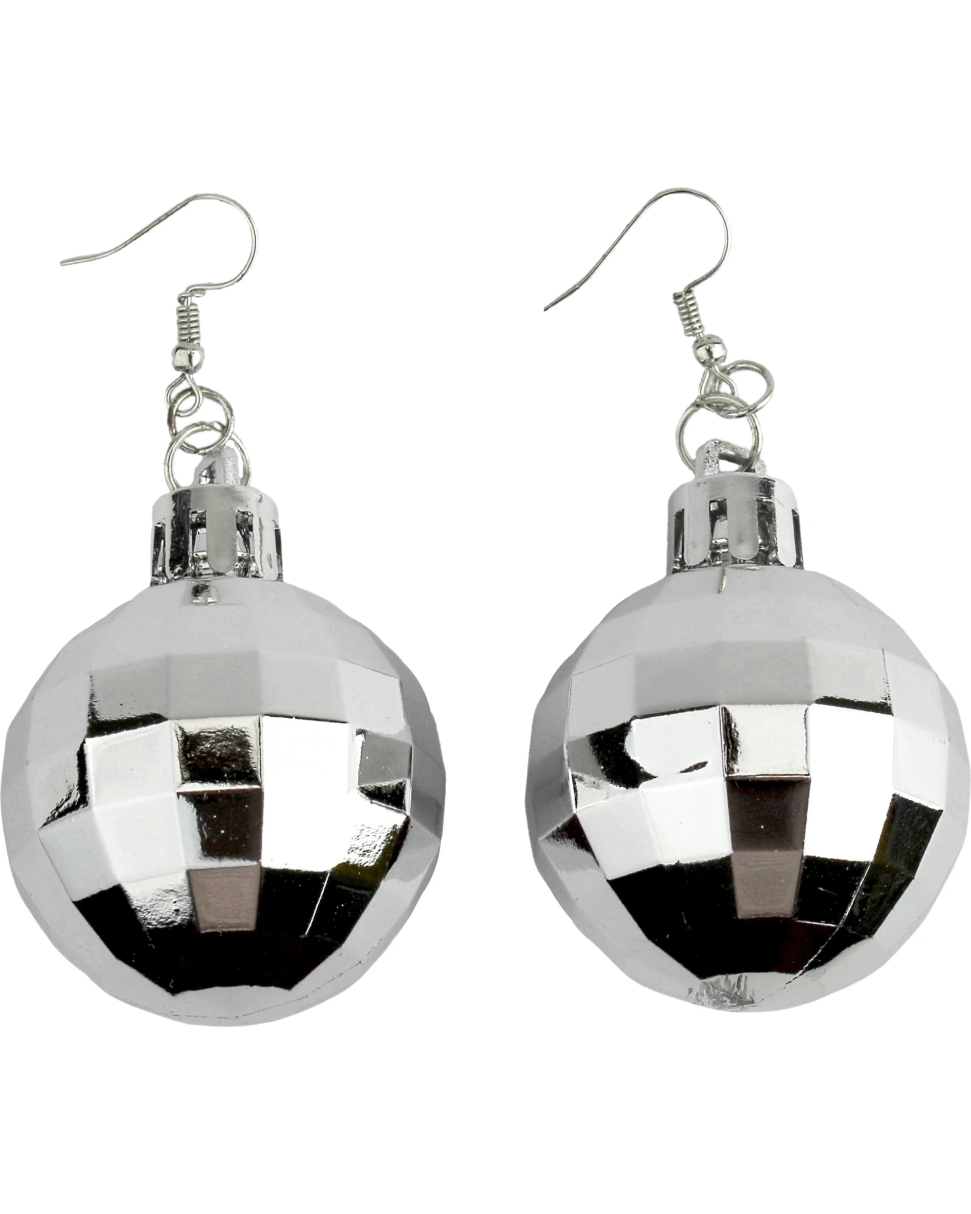 1 Amscan Inc. Disco Ball Earrings 1 Set - One Size - Silver, 1 of 2