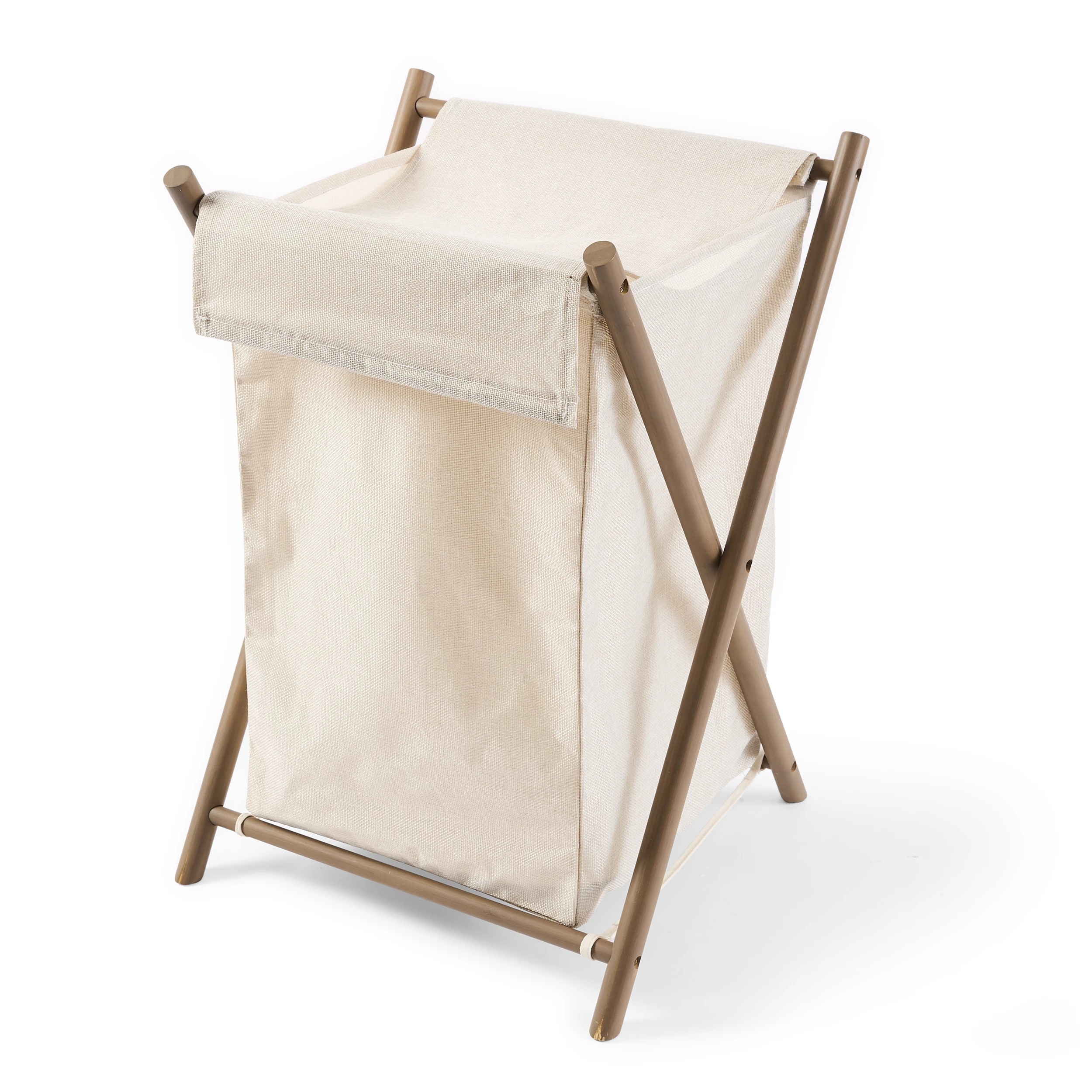 4 Linen Look Foldable Laundry Hamper, 4 of 8