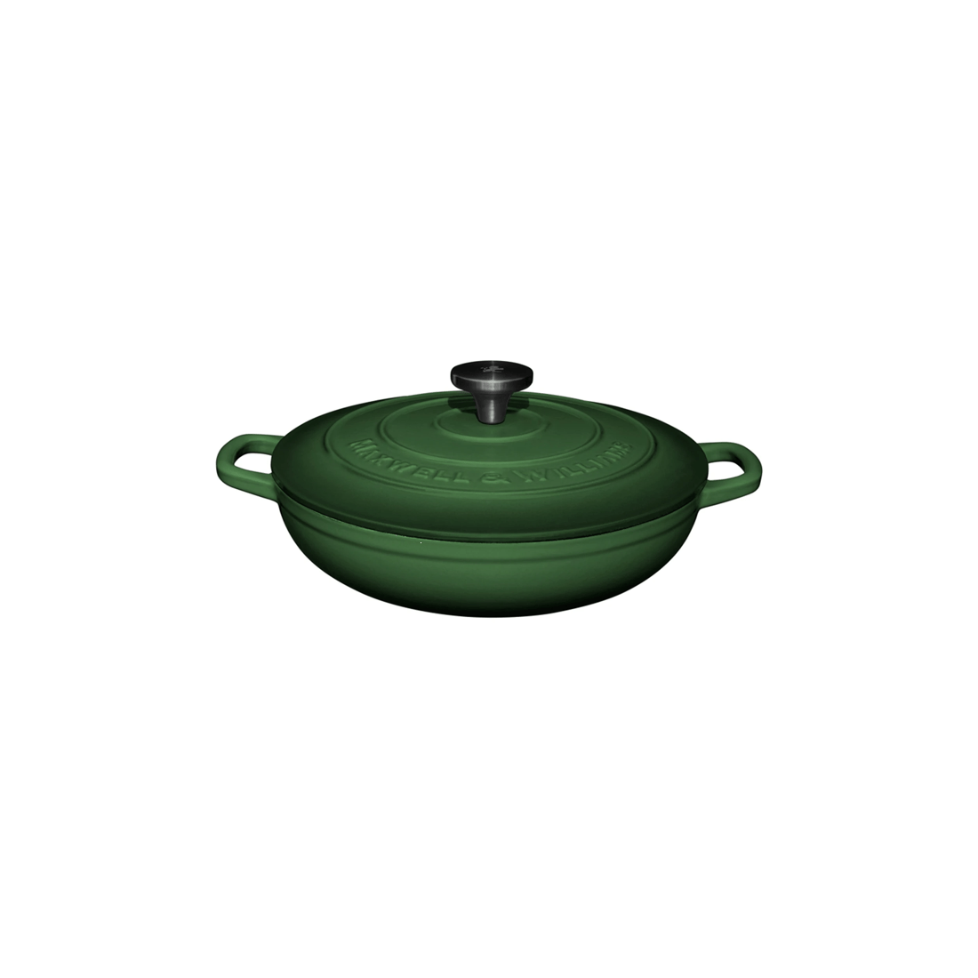1 Maxwell & Williams Cast Iron Braiser 27cm 3.3l Braiser Pan - Durable Cookware
 - Green, 1 of 4