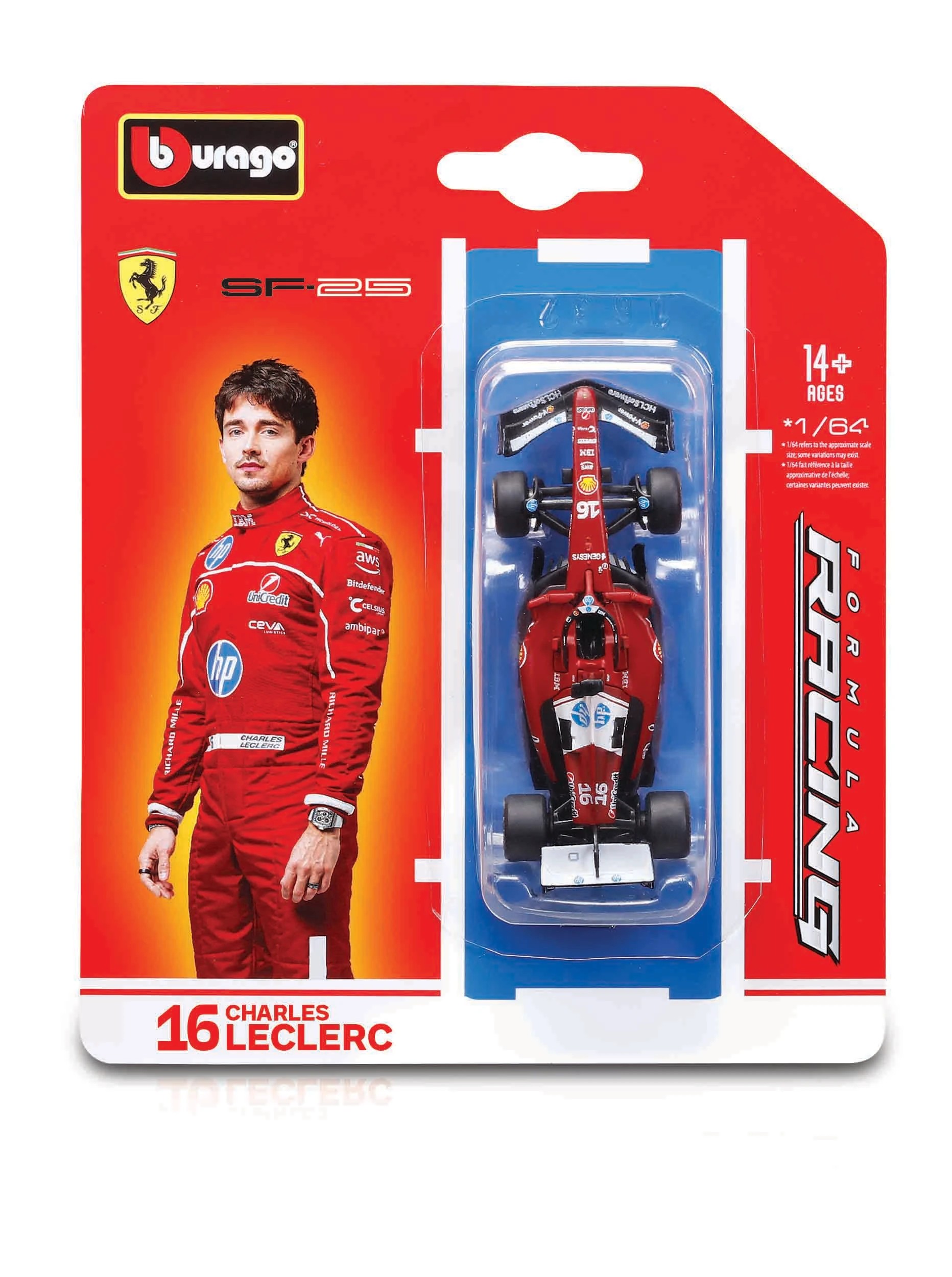 2 Bburago Die Cast 1:64 Formula 1 Car - Assorted - Multi, 2 of 10