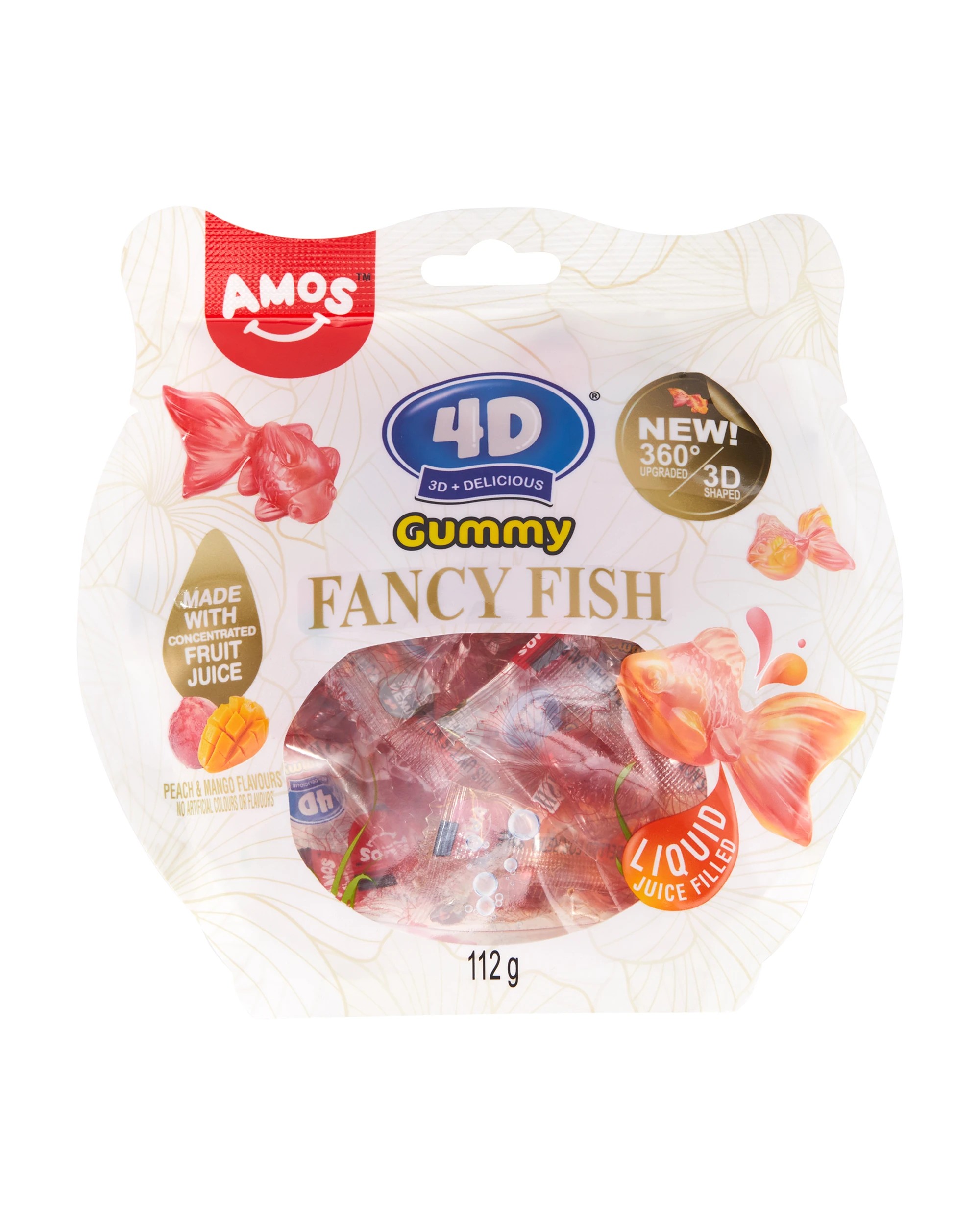 1 Amos 4D Gummy Fancy Fish 112g, 1 of 4
