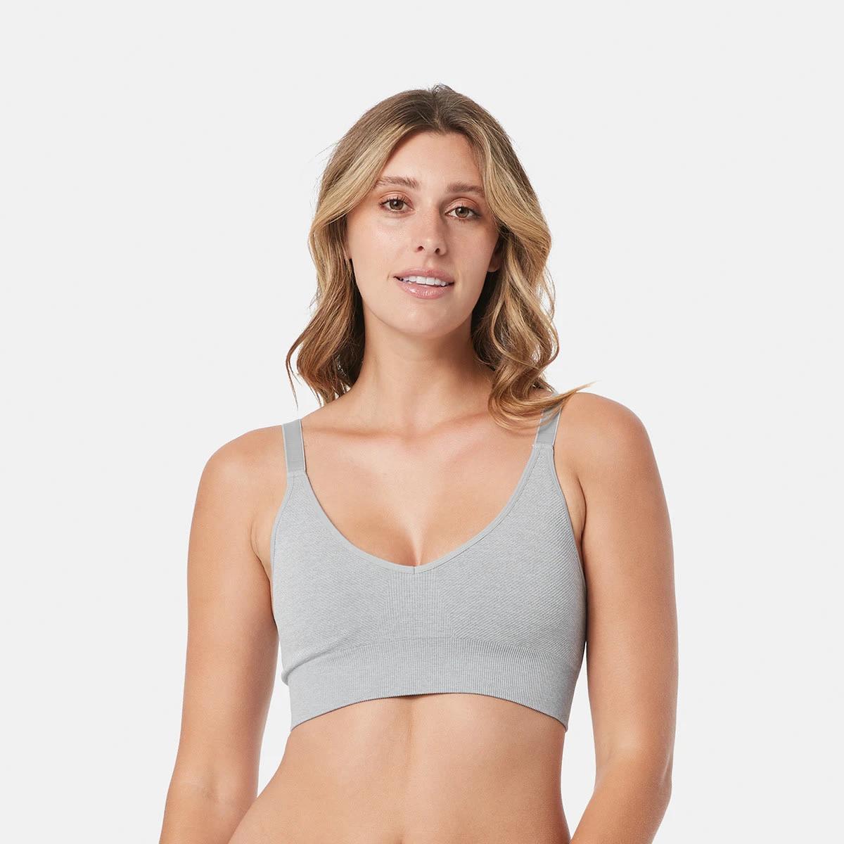 1 Medium Impact Sports Seamfree Crop Top GREY MARLE, 1 of 4