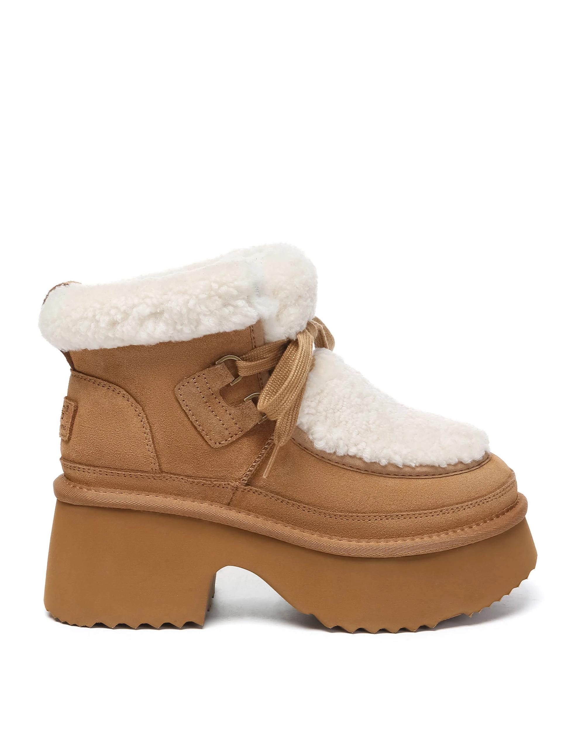 1 Australian Shepherd UGG Women Chunky Platform Bumpy Boots CHESTNUT, 1 of 5