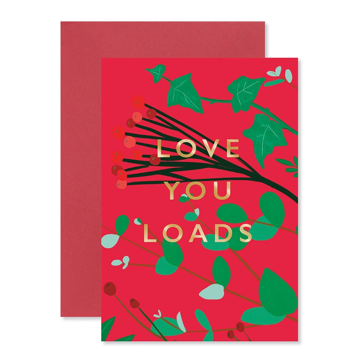 1 Hallmark Christmas Card - Love You Loads, 1 of 3