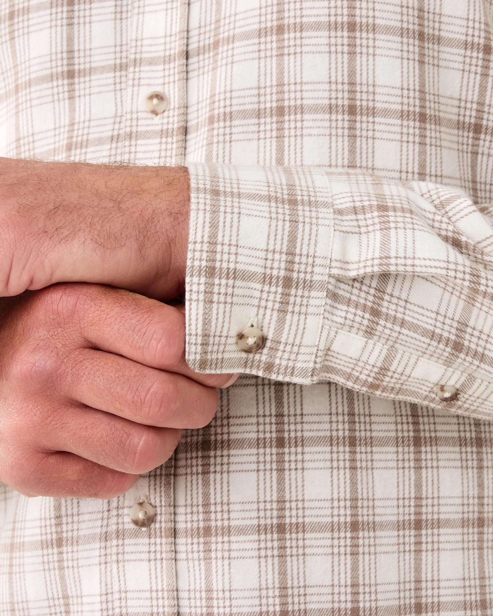 7 Long Sleeve Brushed Shirt Bge Check, 7 of 7