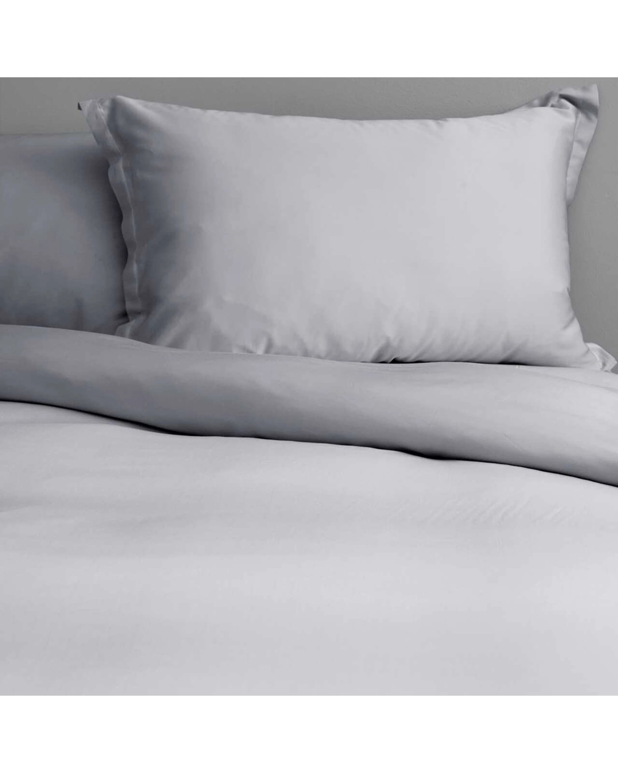 1 Canningvale Lustro Bamboo Quilt Bed Bedding Cover Set Perla Queen - Silver, 1 of 4