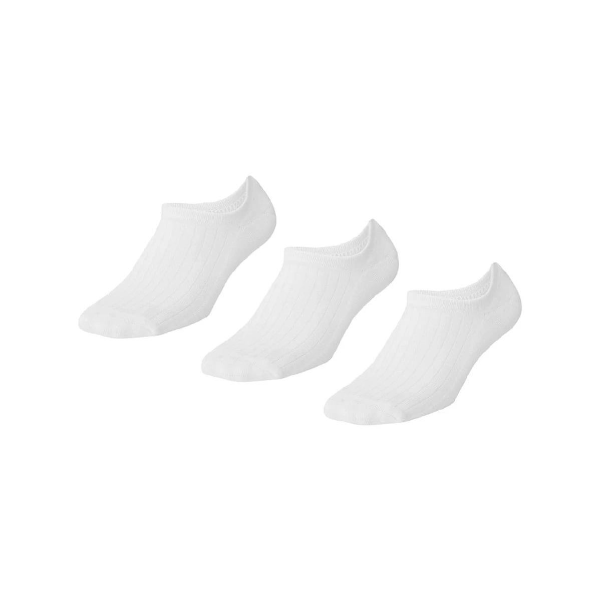 1 3 Pack Bamboo Sneaker Socks WHITE, 1 of 3