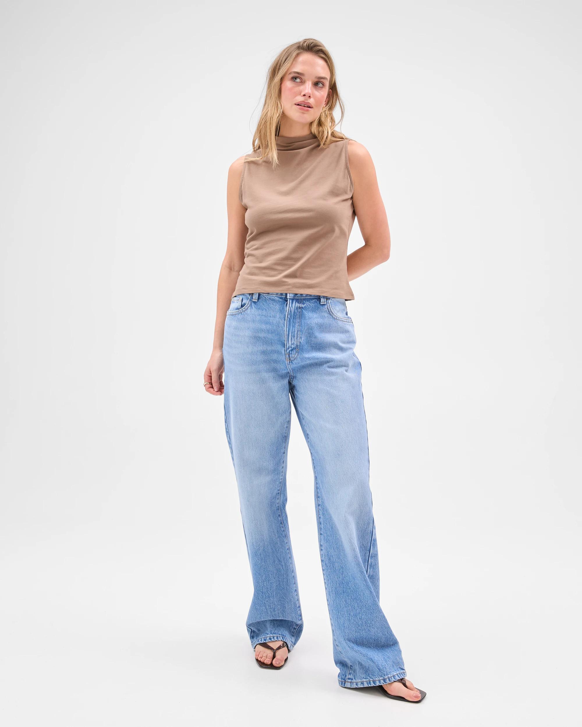 2 Lily Loves Australian Cotton Blend Straight Leg Denim Jeans PORTOFINO BLUE, 2 of 6