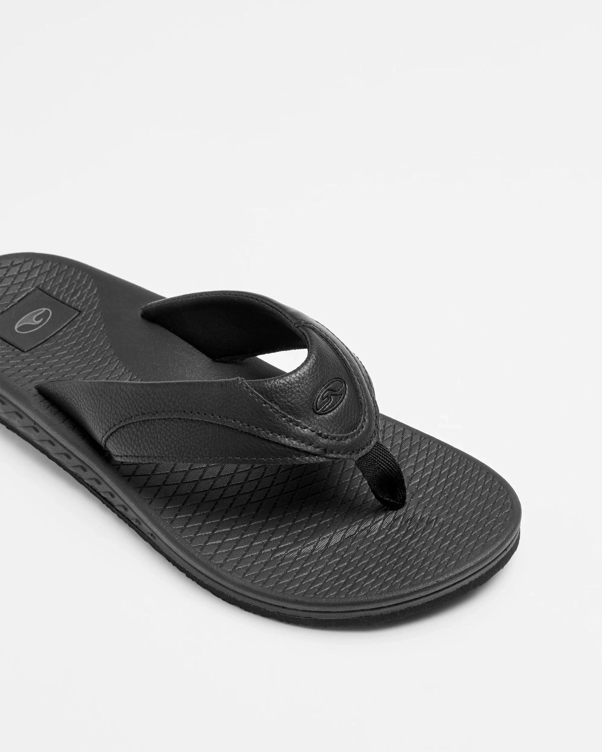 3 Target Man Mens Wide Comfort Thongs BLACK, 3 of 3