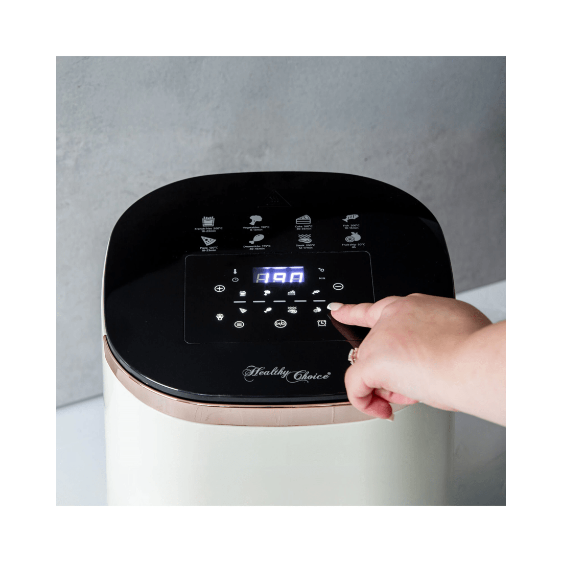 4 Healthy Choice 7L Digital Air Fryer with 8 pre-set Touch-control Cooking Programs - Cream, 4 of 5