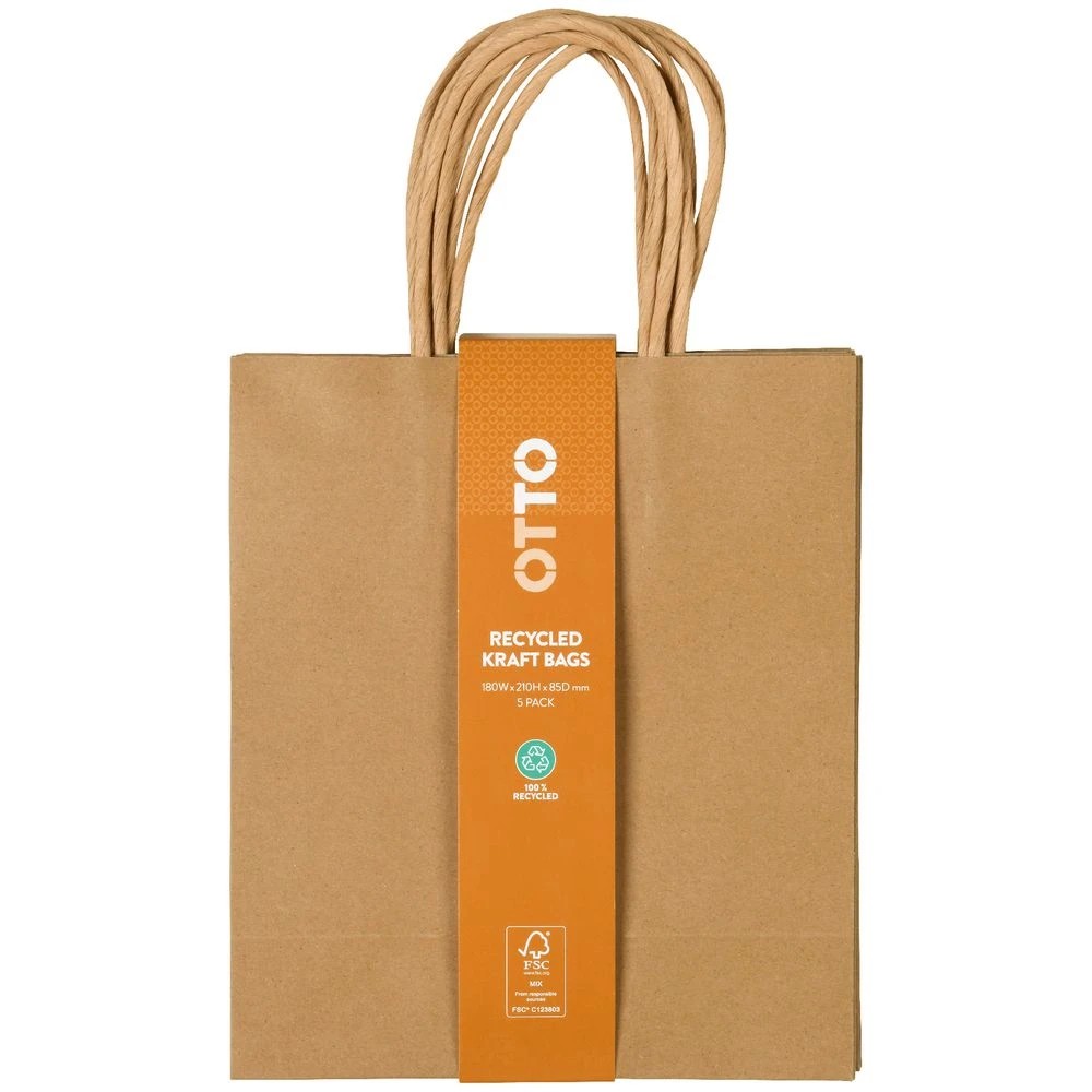 2 Otto Kraft Bag Small Brown 5 Pack, 2 of 2