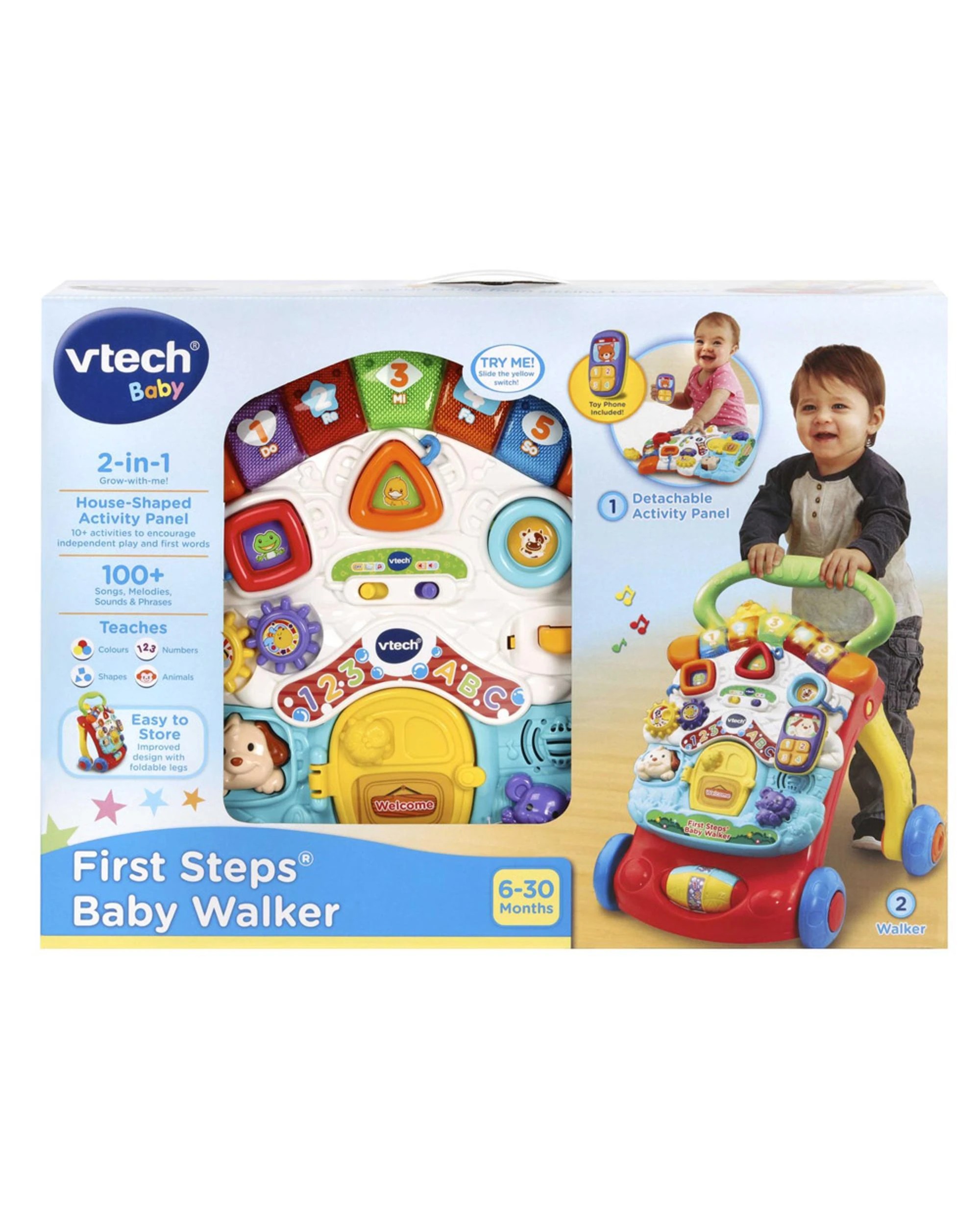 1 VTech First Steps Baby Walker - Yellow, 1 of 4