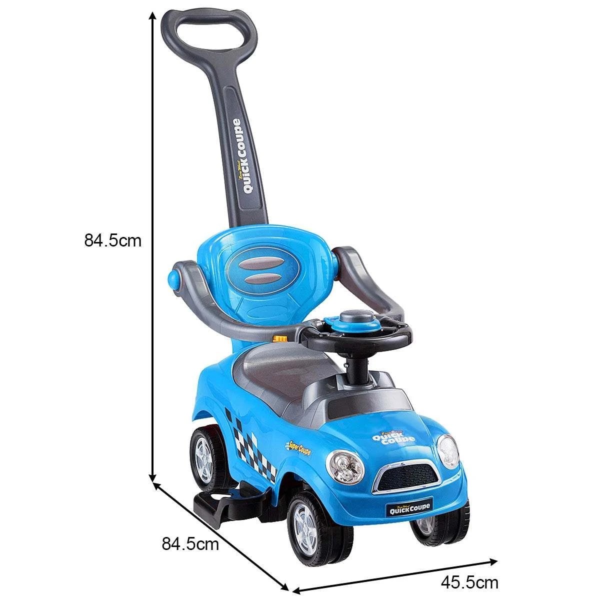 2 Costway Ride on Push Car Easy Wheel Quick Coupe Foot-to-Floor Stroller - Blue, 2 of 2