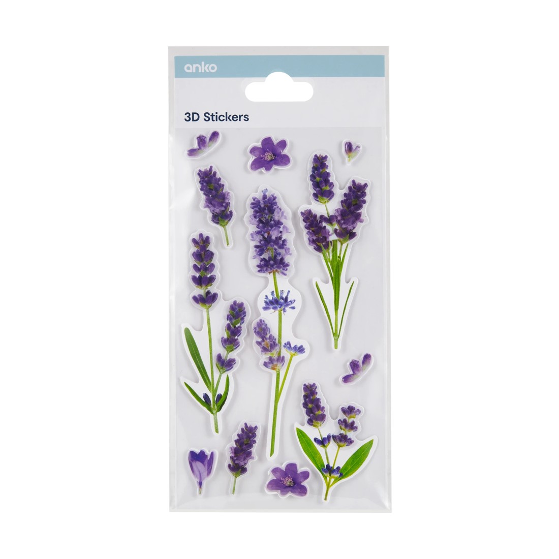 1 3D Stickers Sheet - Lavender, 1 of 2