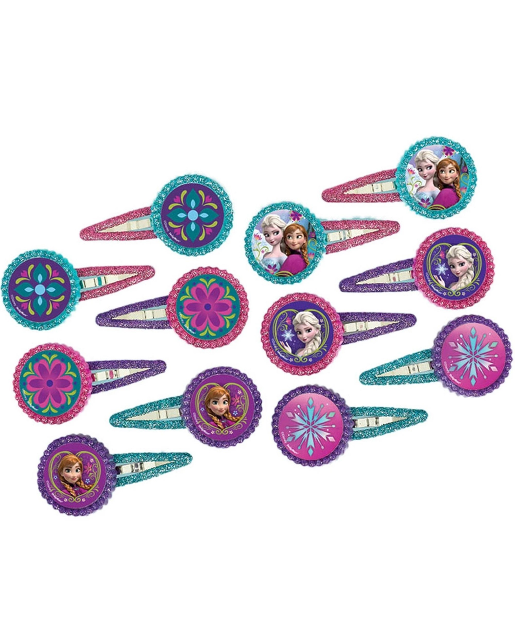 1 Disney Frozen Glitter Hair Clips Pack of 12, 1 of 1