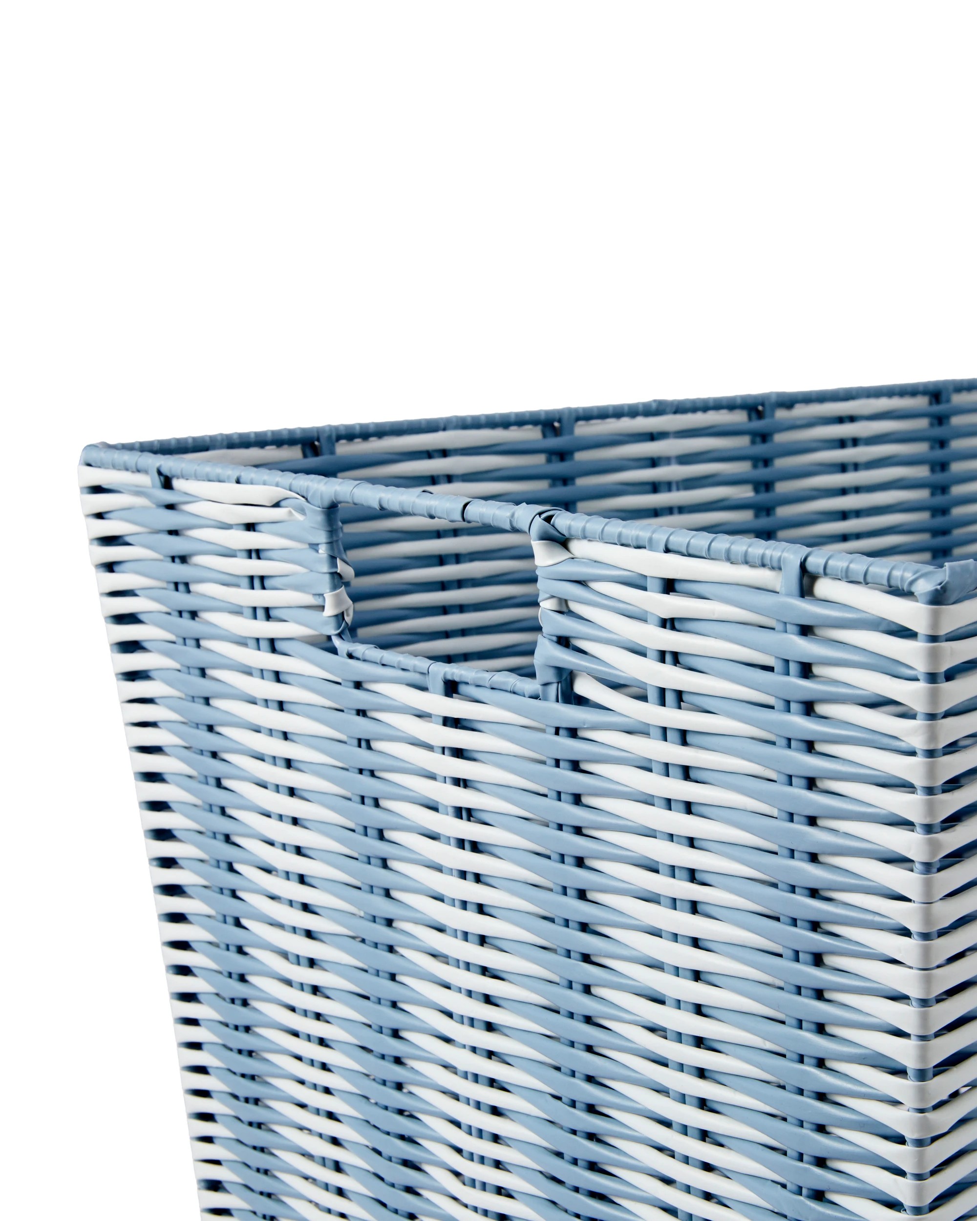 3 Blue Rattan Look Basket, 3 of 5