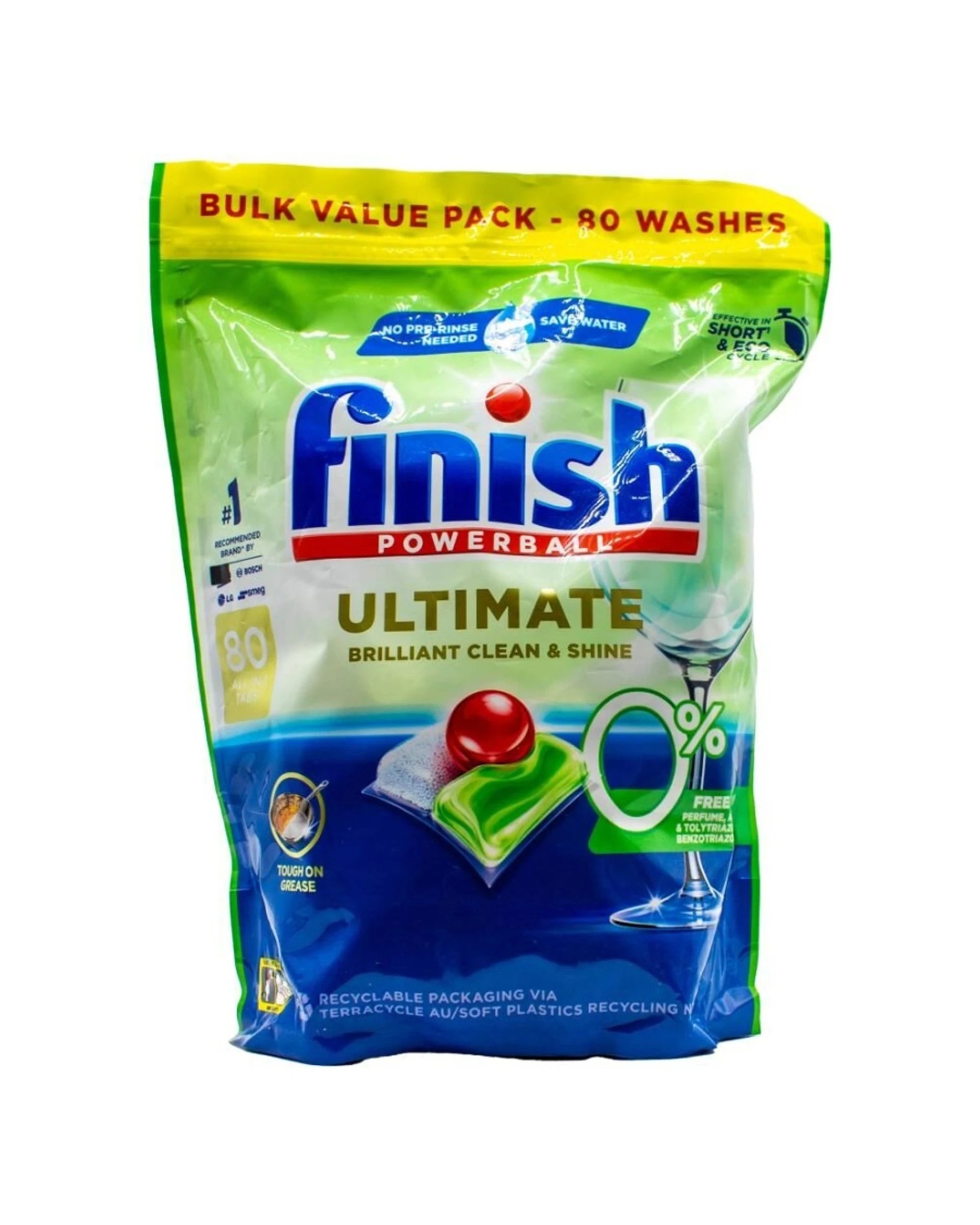 1 Finish Powerball Dishwasher Tablets 80pc All-In-One Brilliant Shine Effective, 1 of 3