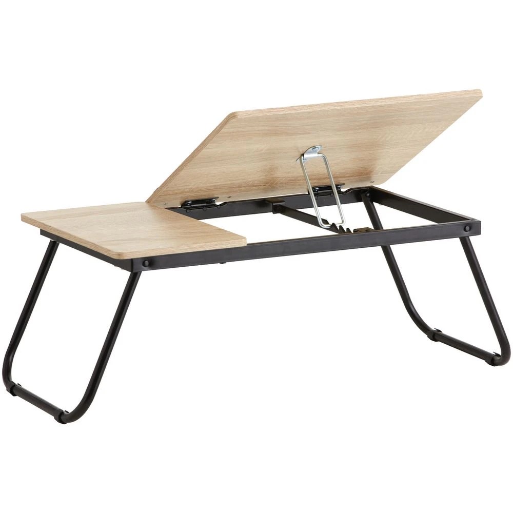 3 Reading Portable Laptop Table Oak and Black, 3 of 7