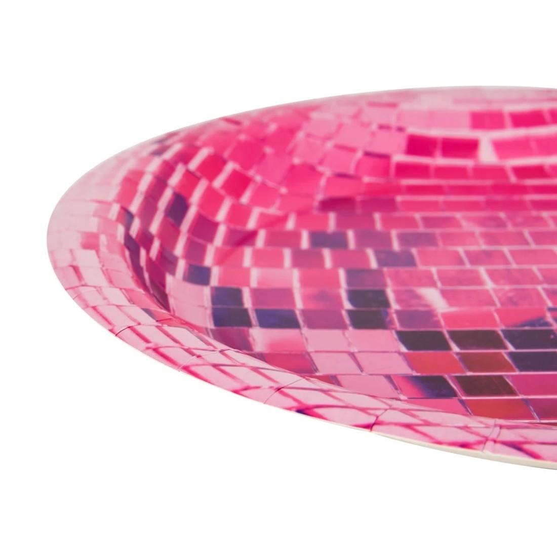 4 16 Piece Pink Disco Ball Paper Plates, 4 of 5