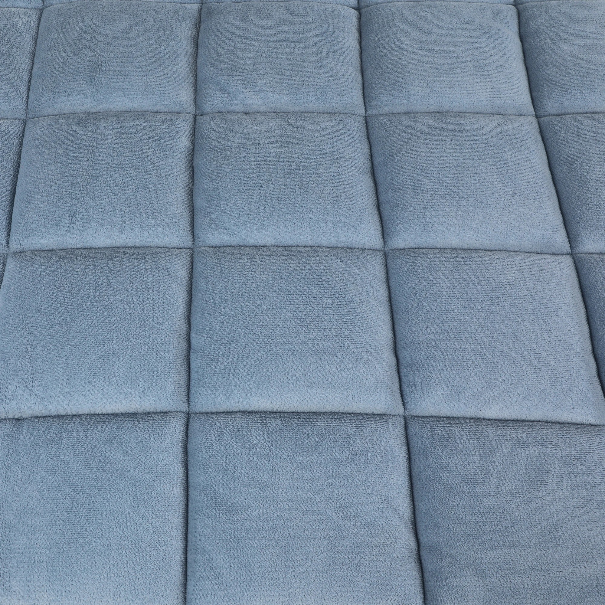 4 Dreamz Quilt Doona Comforter Blanket Velvet Winter Warm King Bedding Blue 500GSM, 4 of 6