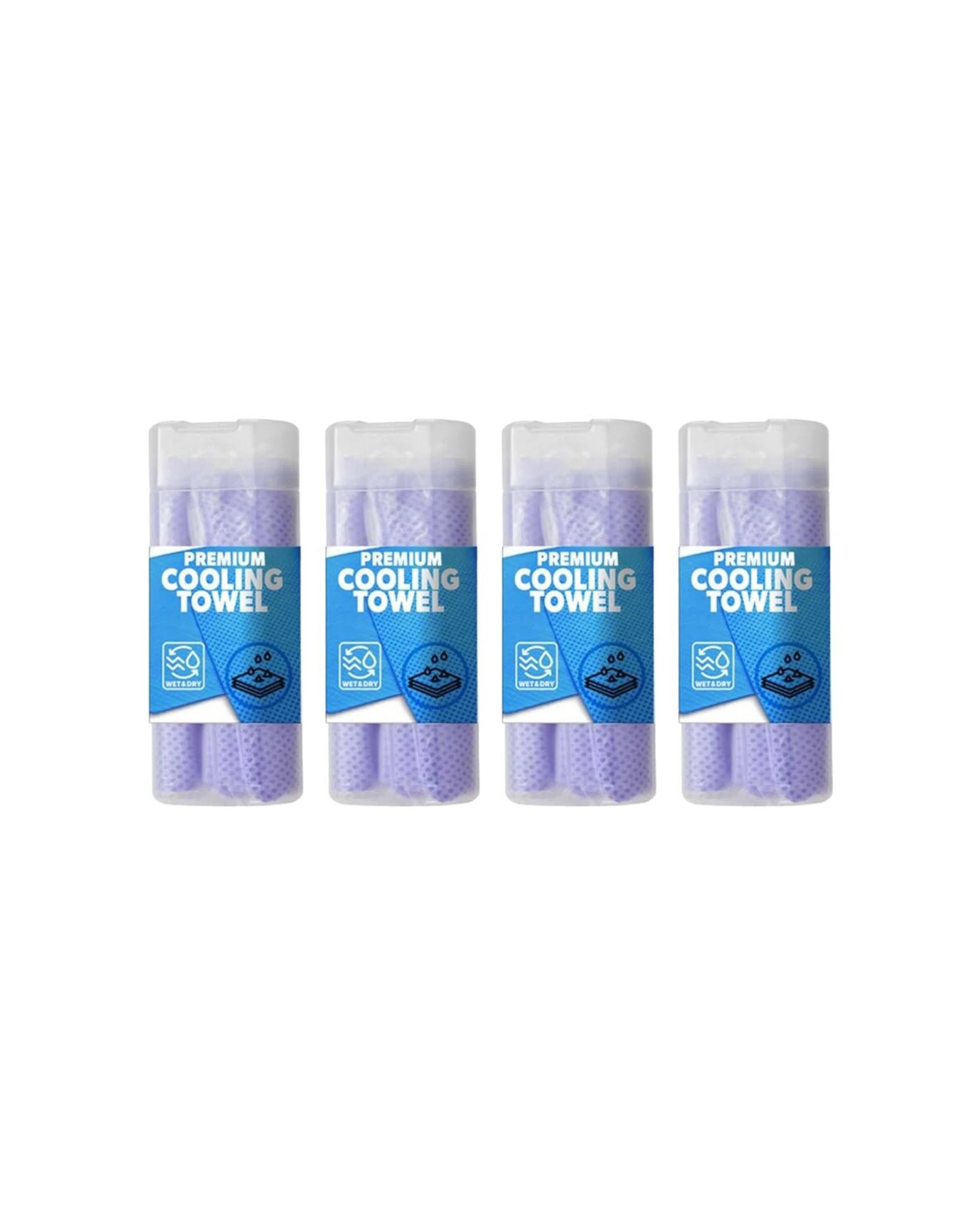 1 Brazco Premium Cooling Towel 4 Pack Dual Side Fast Dry Sports Gym 80x30cm - Assorted, 1 of 4