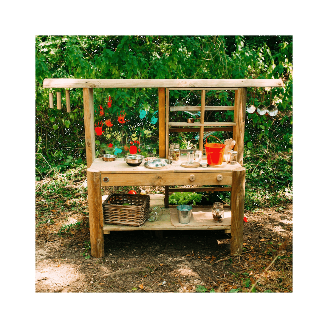 7 Plum Play Au Mud Pie Kitchen Outdoor Wooden Playset For Kids Ages 3 Years
 - Multi, 7 of 7