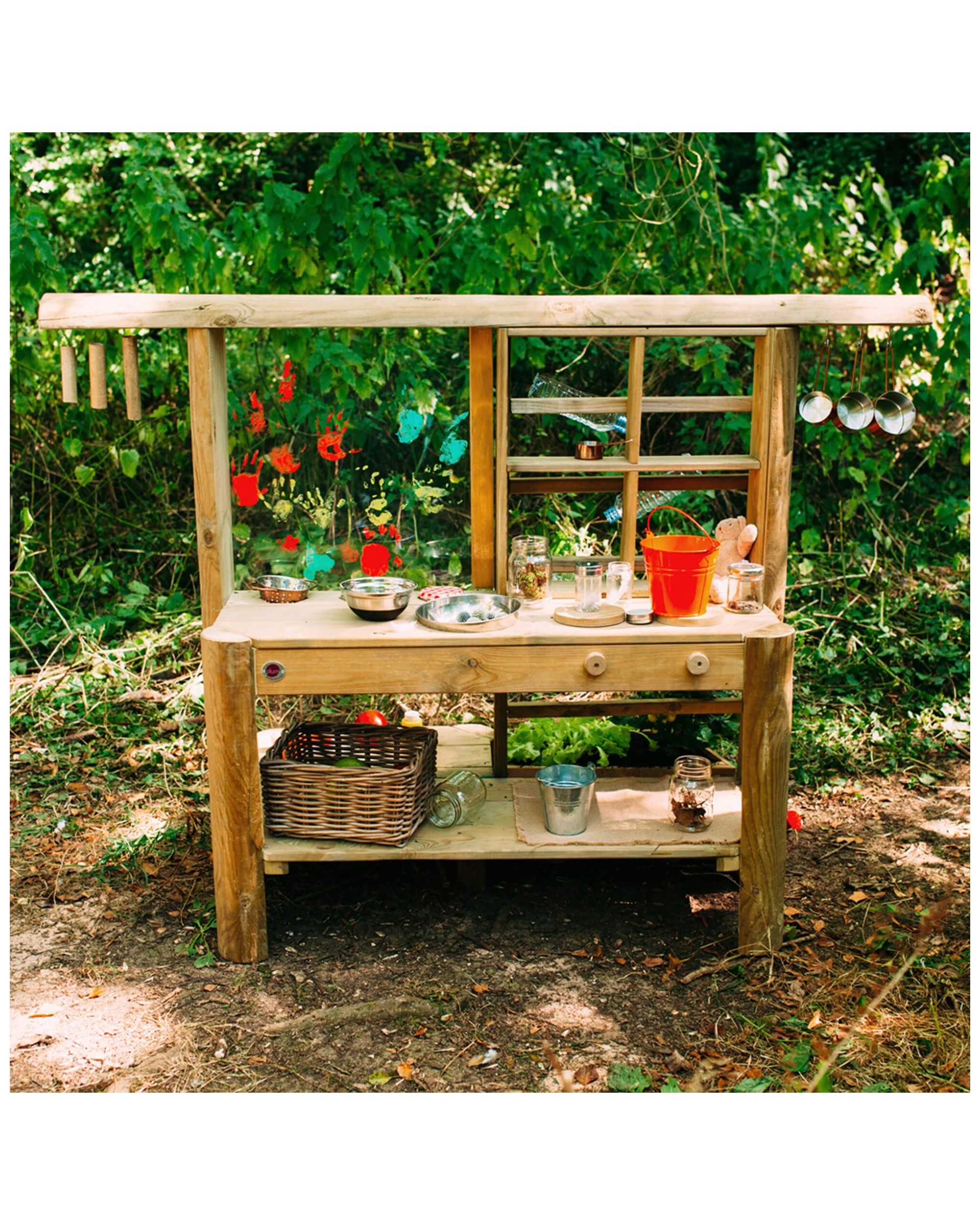 7 Plum Play Au Mud Pie Kitchen Outdoor Wooden Playset For Kids Ages 3 Years
 - Multi, 7 of 7