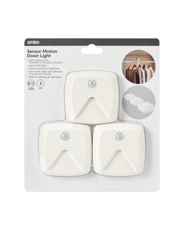 3 Pack Sensor Motion Down Li