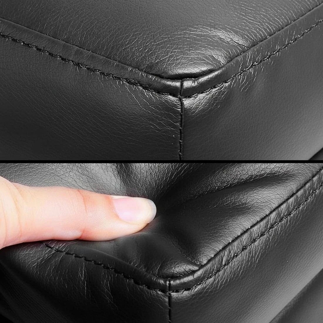 7 Artiss Storage Ottoman Blanket Box 97cm Leather - Black, 7 of 8