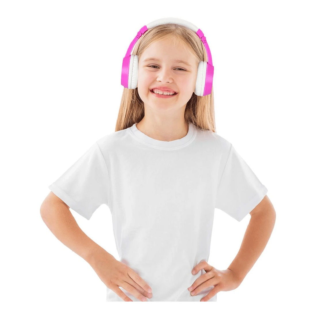 6 BONELK My-Style Kids Wireless Headphones Pink/White, 6 of 6