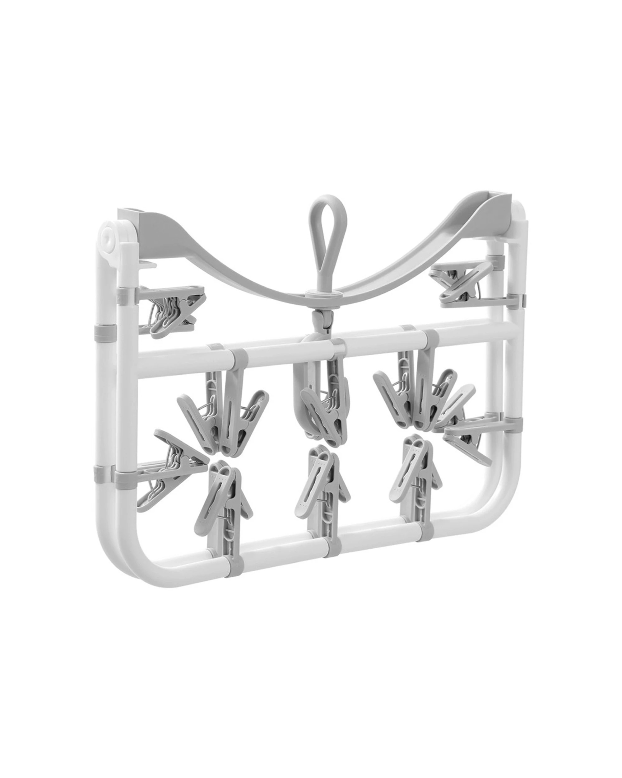 5 Boxsweden 2pc Delicates Foldable Laundry Clothes Drying Hanger 20 Pegs - White, 5 of 7