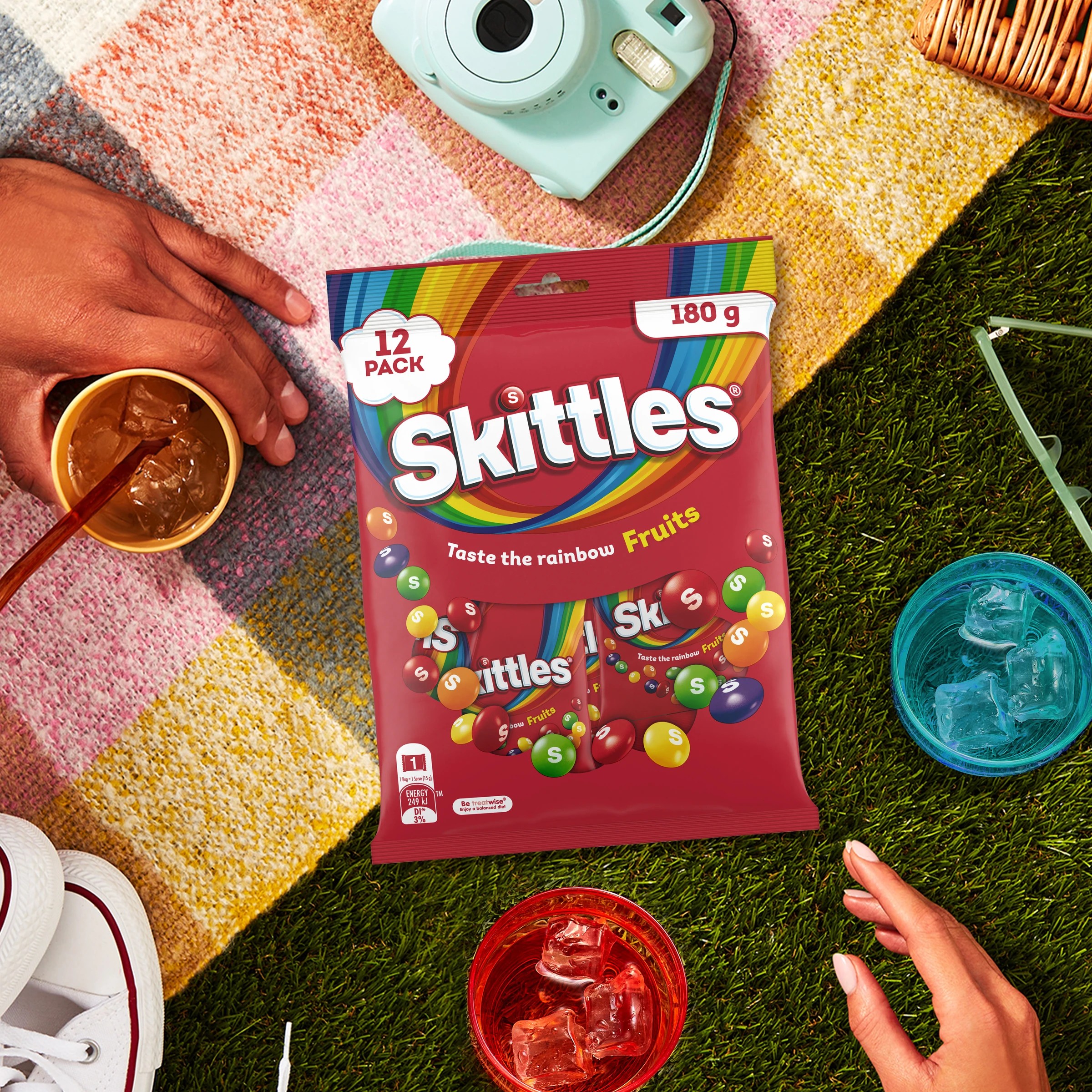 4 12 Pieces Skittles Fruits Chewy Lollies Party Share Bag 180g, 4 of 5