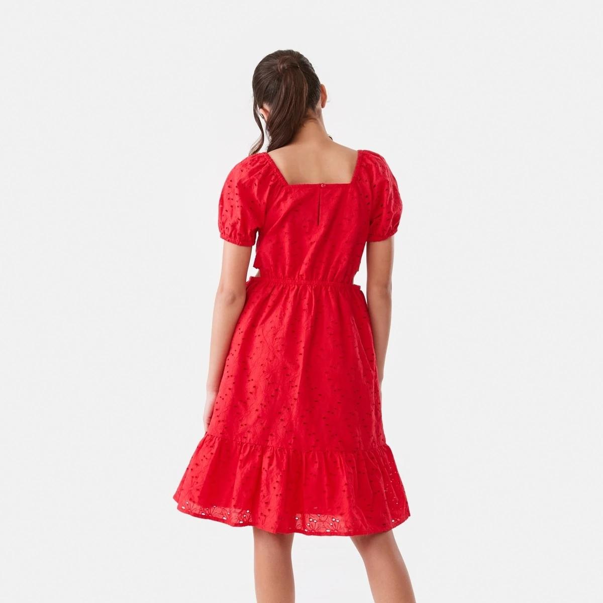 2 Broderie Dress Lolli Red, 2 of 9