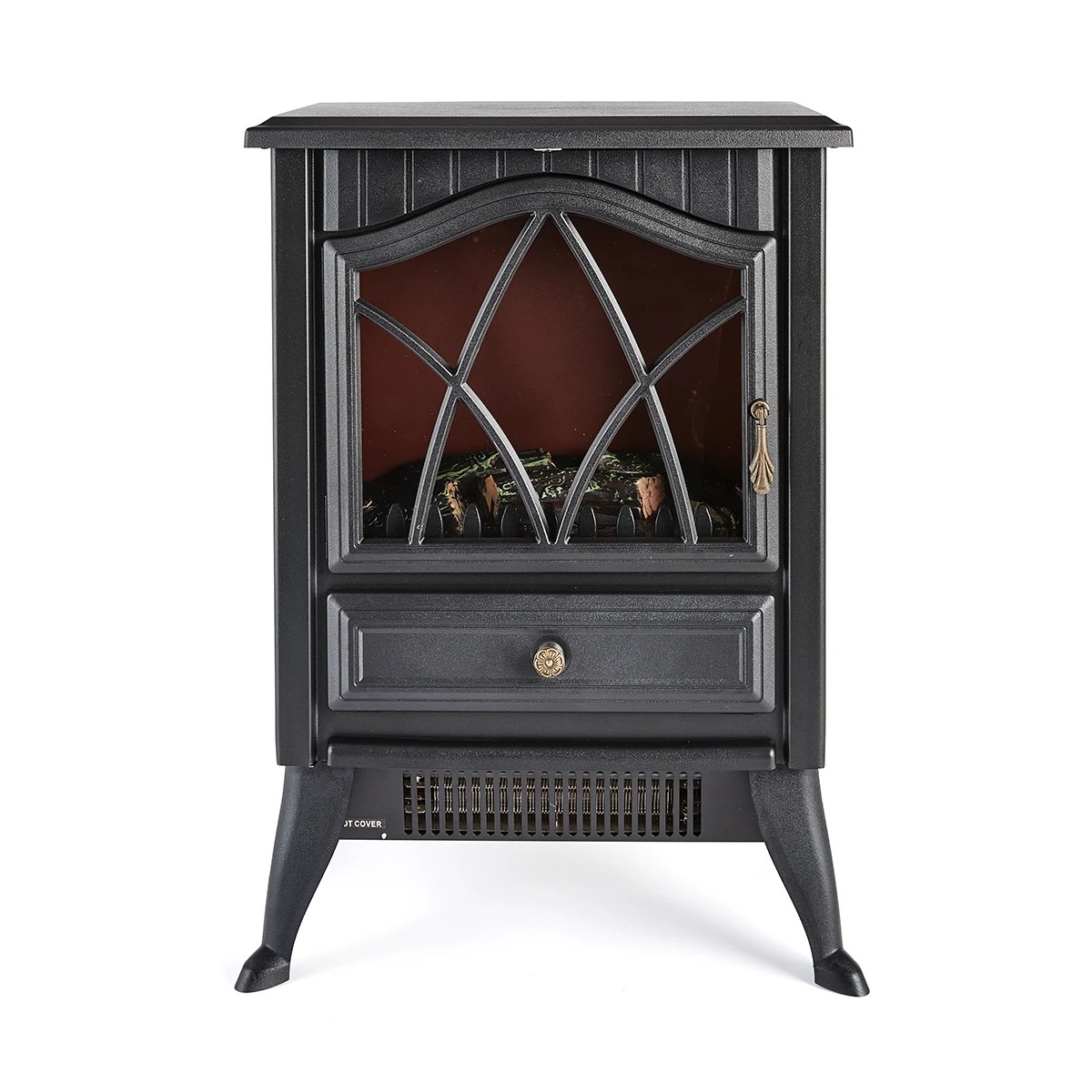 4 Flame Effect Fireplace Heater - Black, 4 of 9