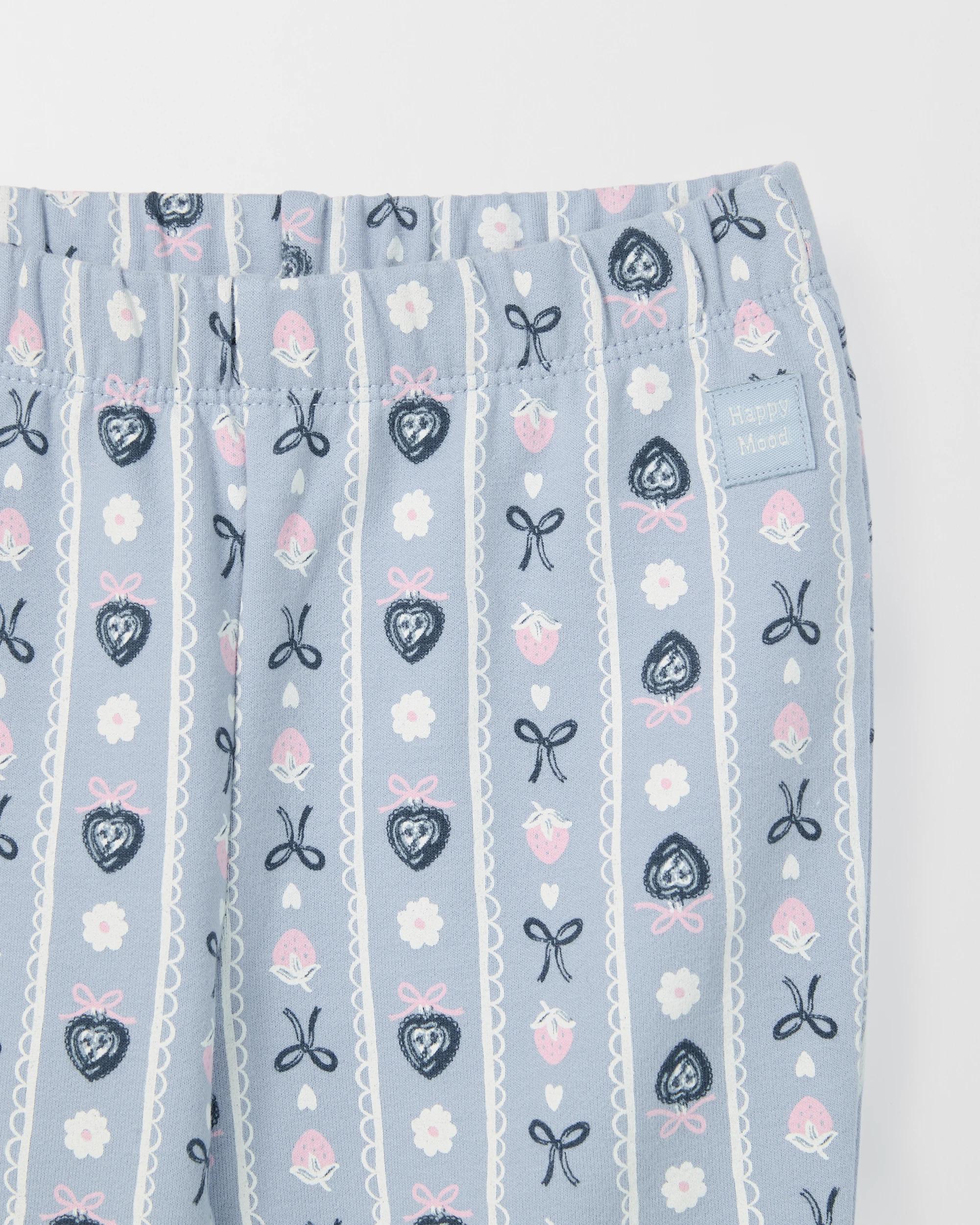 2 Target Baby Organic Cotton Fleece Flare Leg Leggings BLUE, 2 of 2