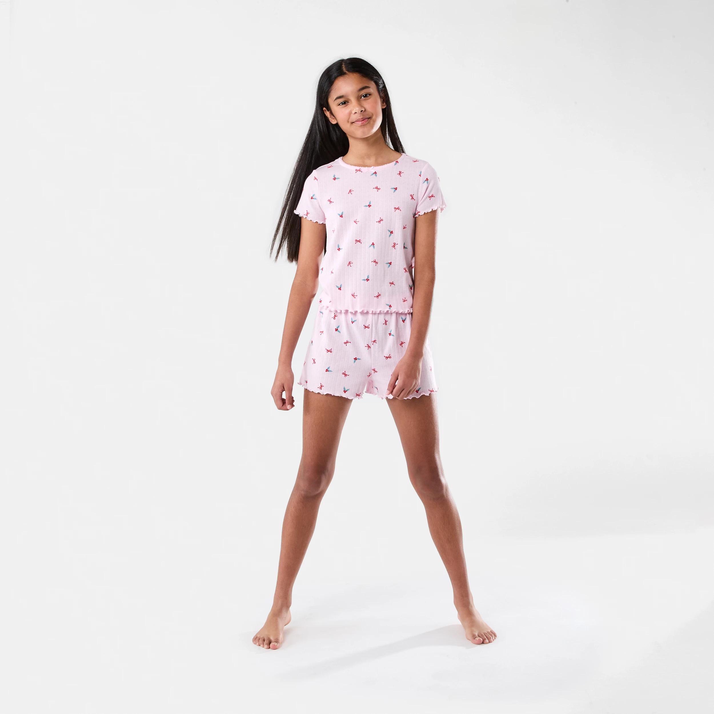 1 Christmas Pointelle Pyjama Set PINK XMAS, 1 of 7