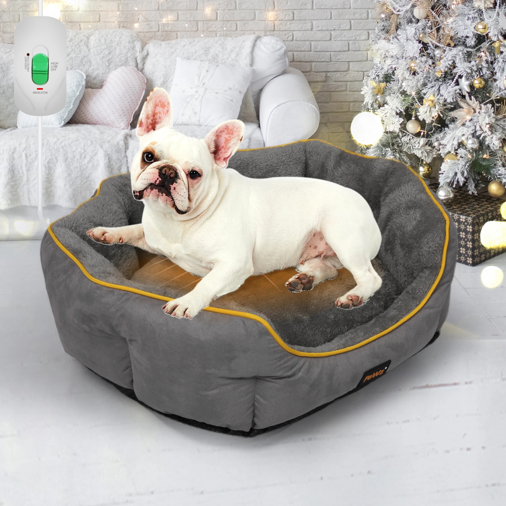 7 PaWz Small Heated Pet Bed - Grey, 7 of 7