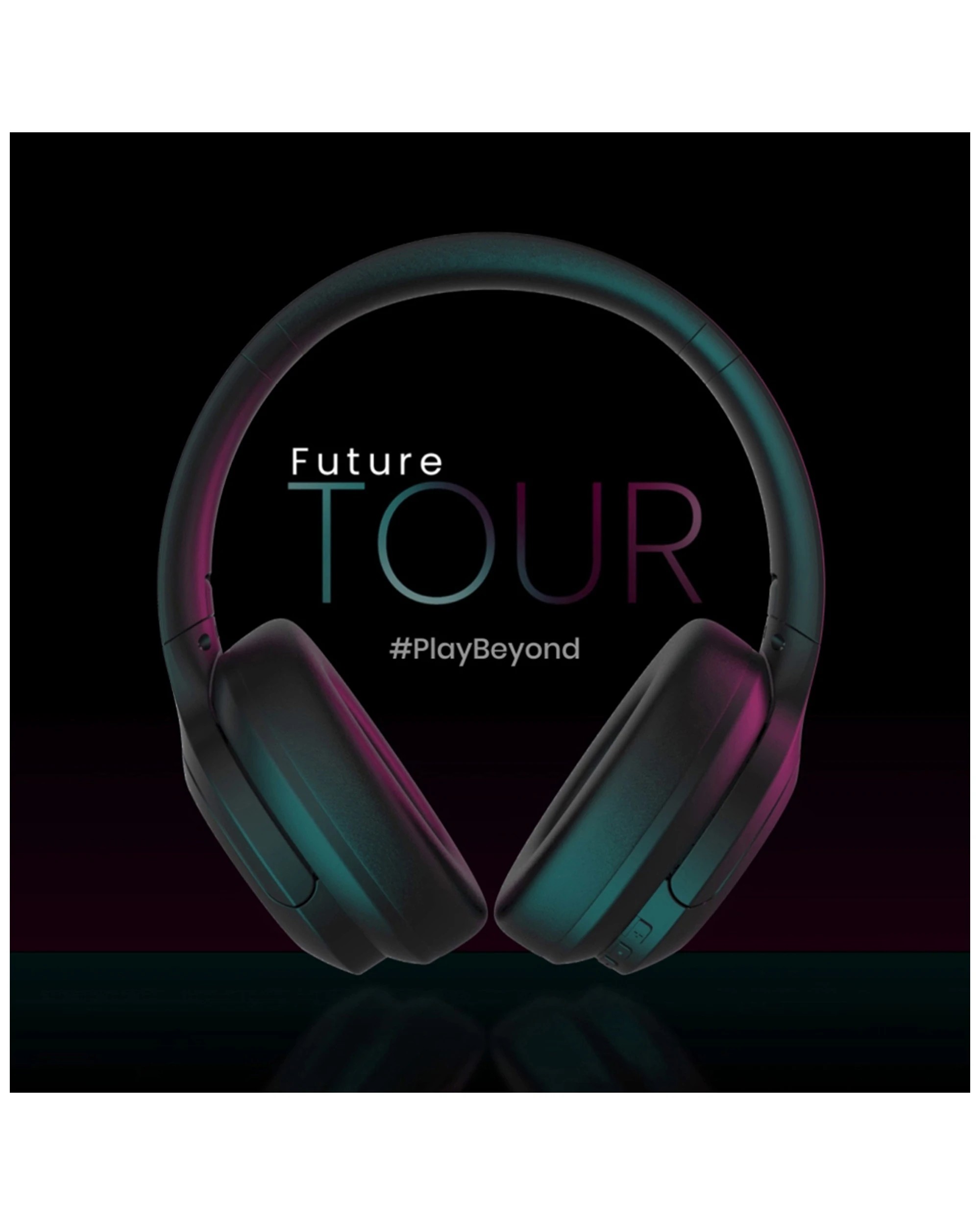 2 Hifuture Futuretour Active Noise Cancelling Bluetooth High Bass Headphones - Black, 2 of 6