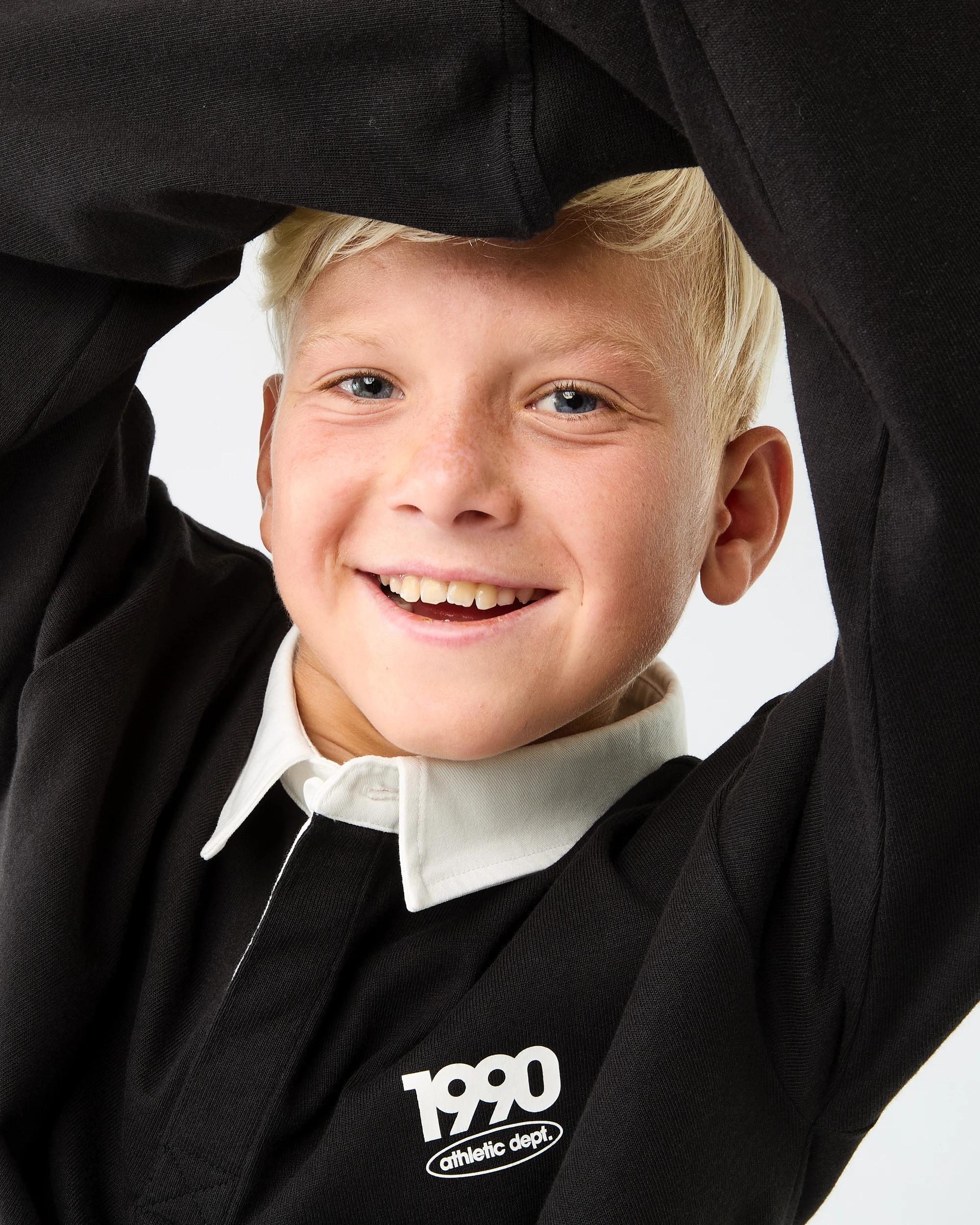 3 Oversized Rugby T-shirt Blk Varsit, 3 of 8