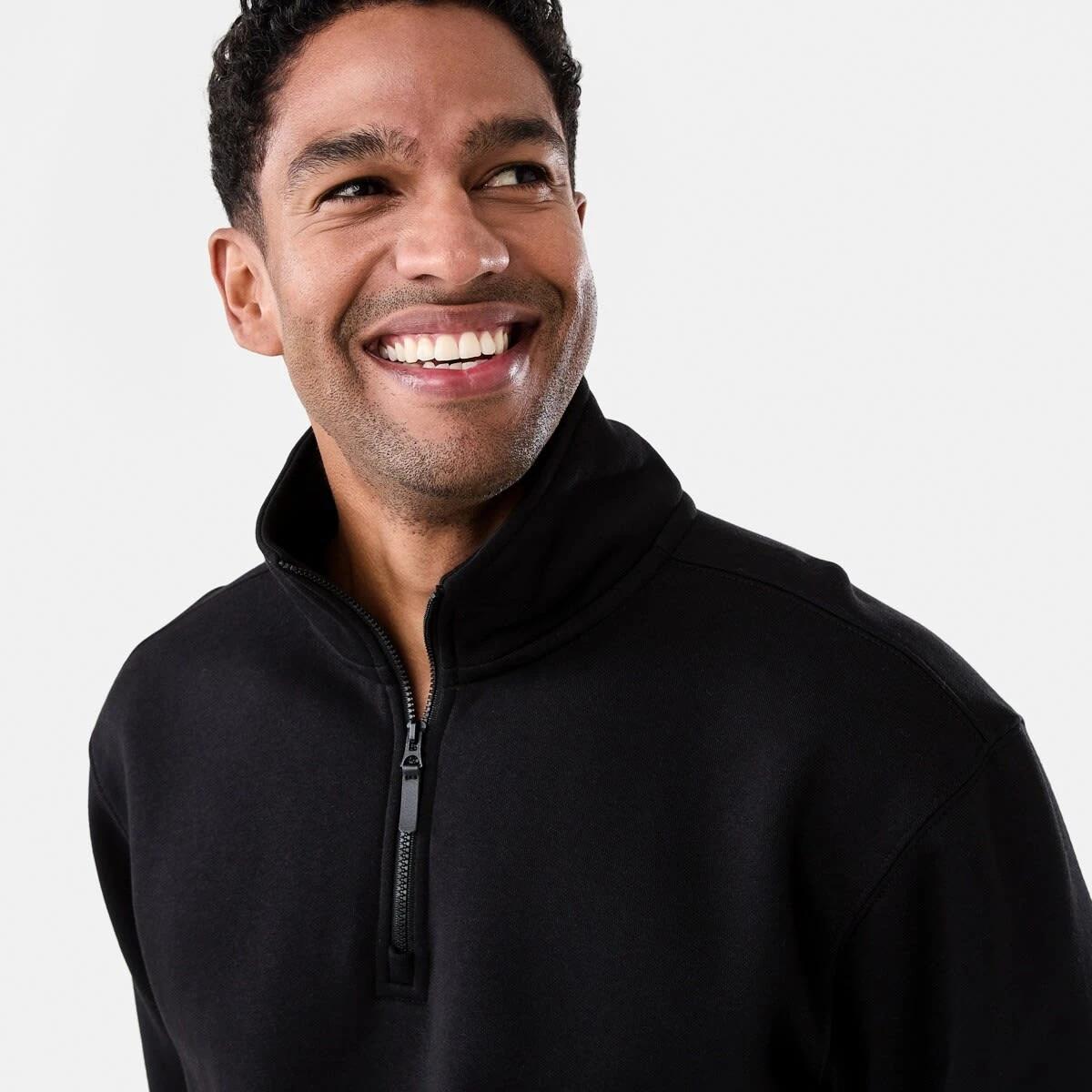 4 1/4 Zip Sweatshirt Black, 4 of 6