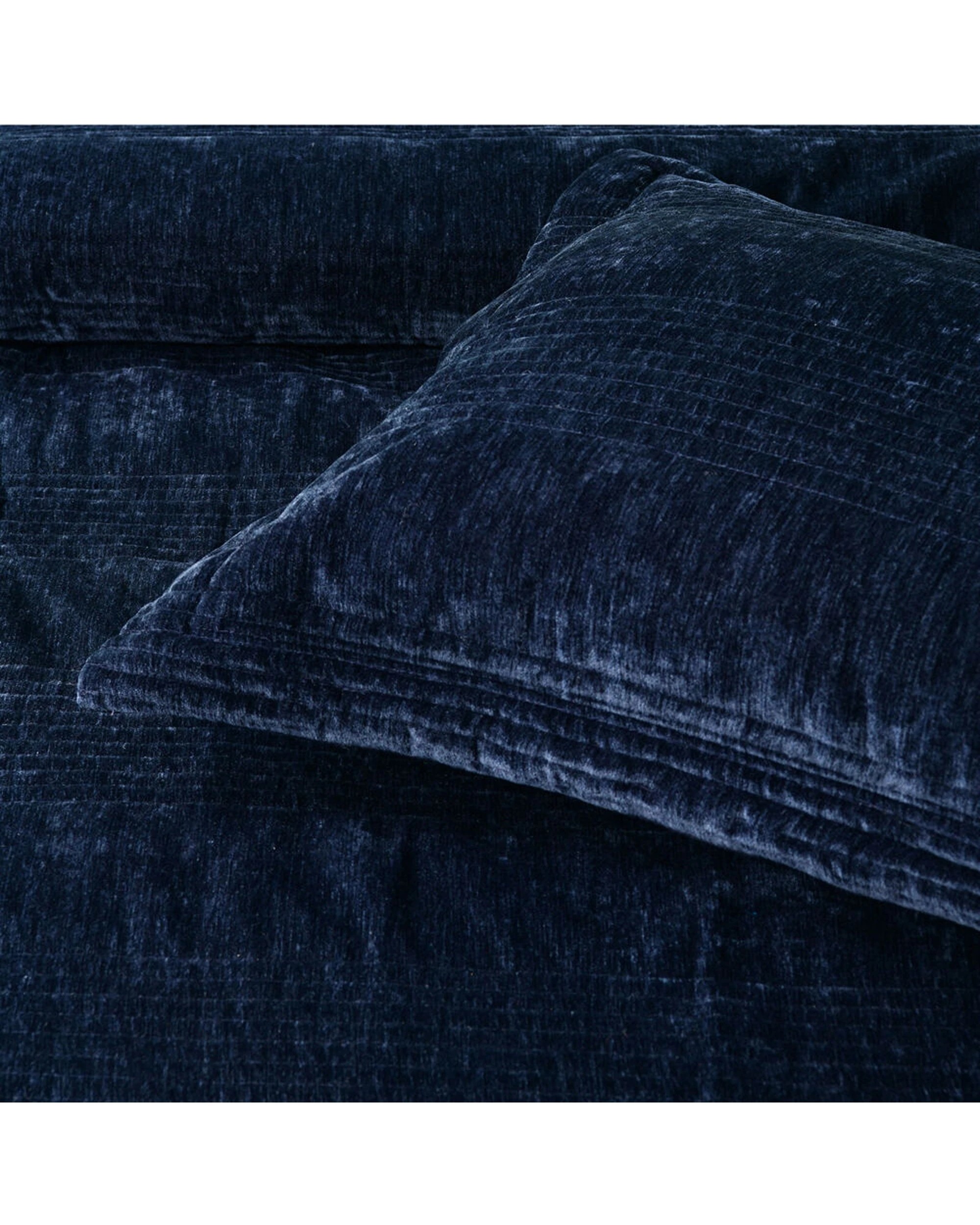 3 Bianca Cyrano Indigo Super King Polyester Velvet Coverlet Set With Pillowcases - Blue, 3 of 4