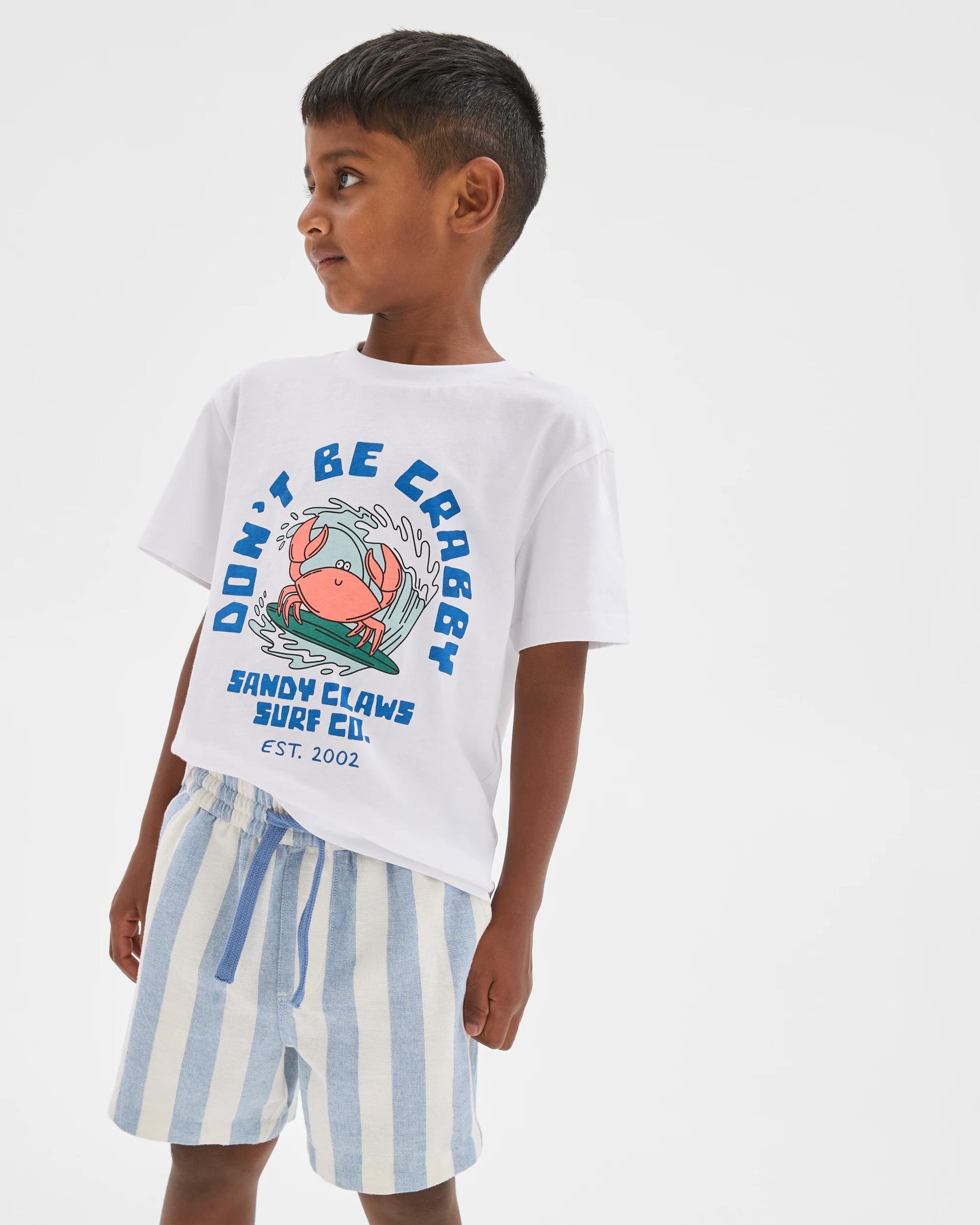2 Target Kids Stripe Volley Shorts BLUE + WHITE, 2 of 6