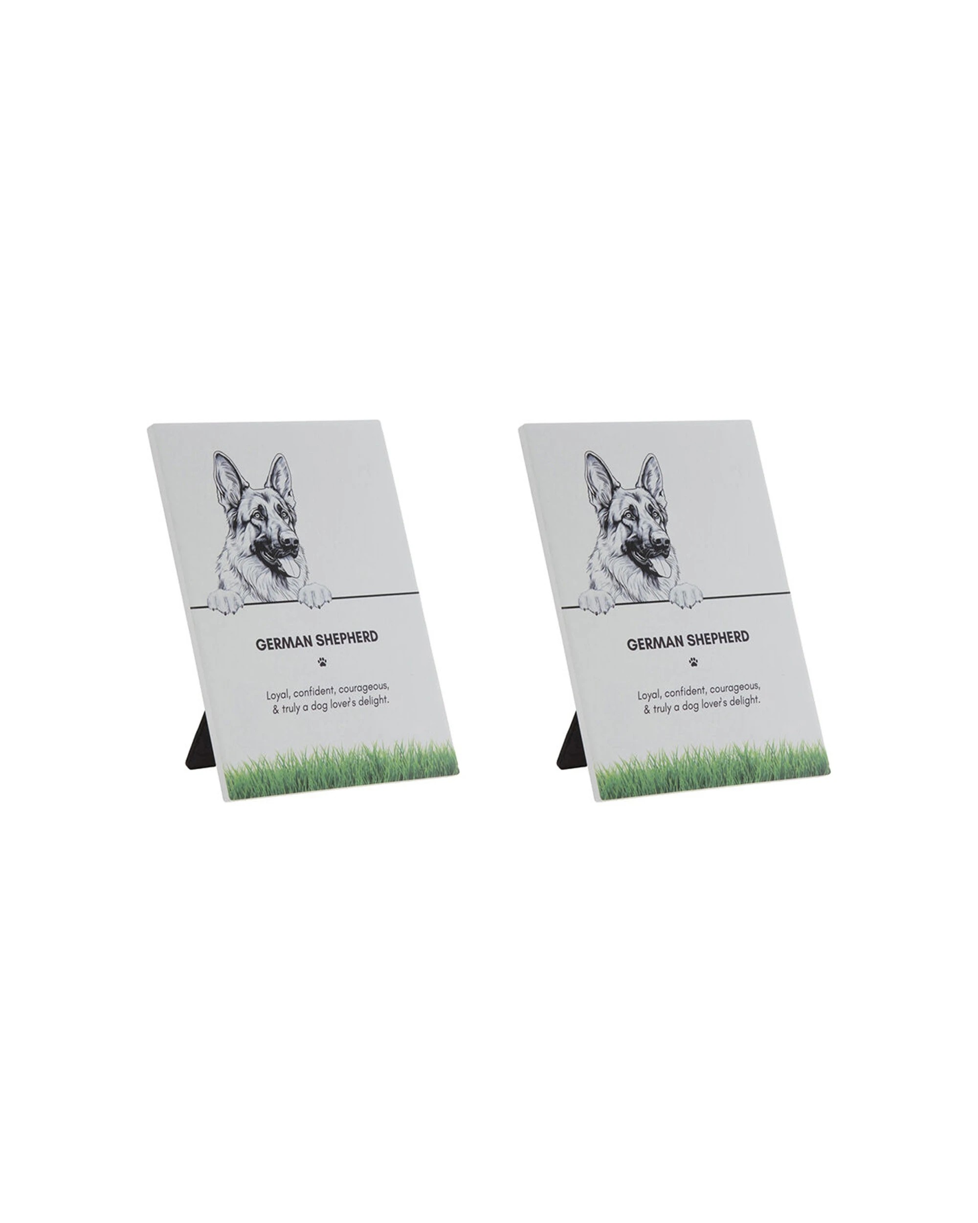 1 Bramble Bay 2PK Pet Wall Art Plaque German Shepherd Dog Lovers Gift 16.5x21cm - Multi, 1 of 3