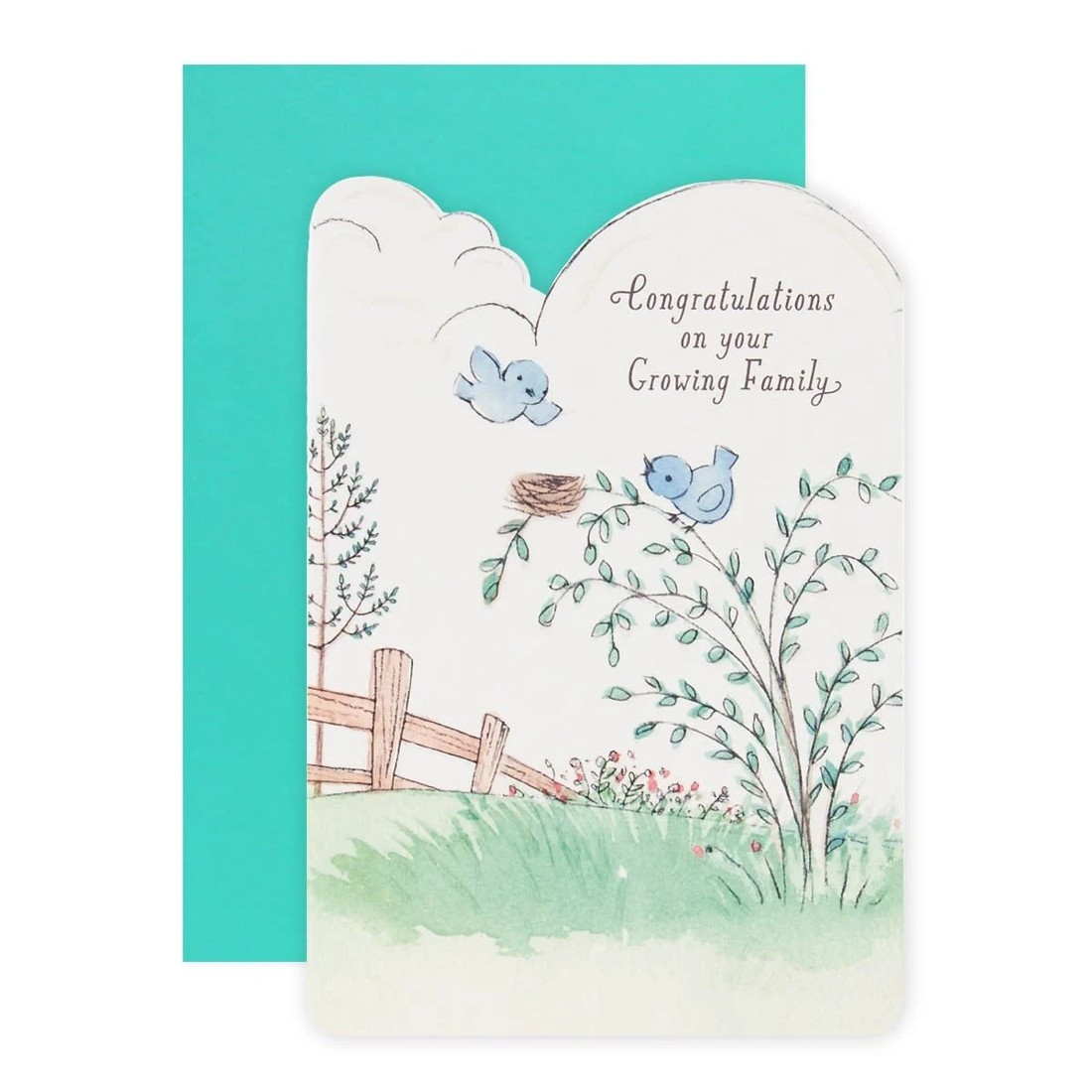 1 Connections from Hallmark Baby Congratulations Card - Little Birds, 1 of 3